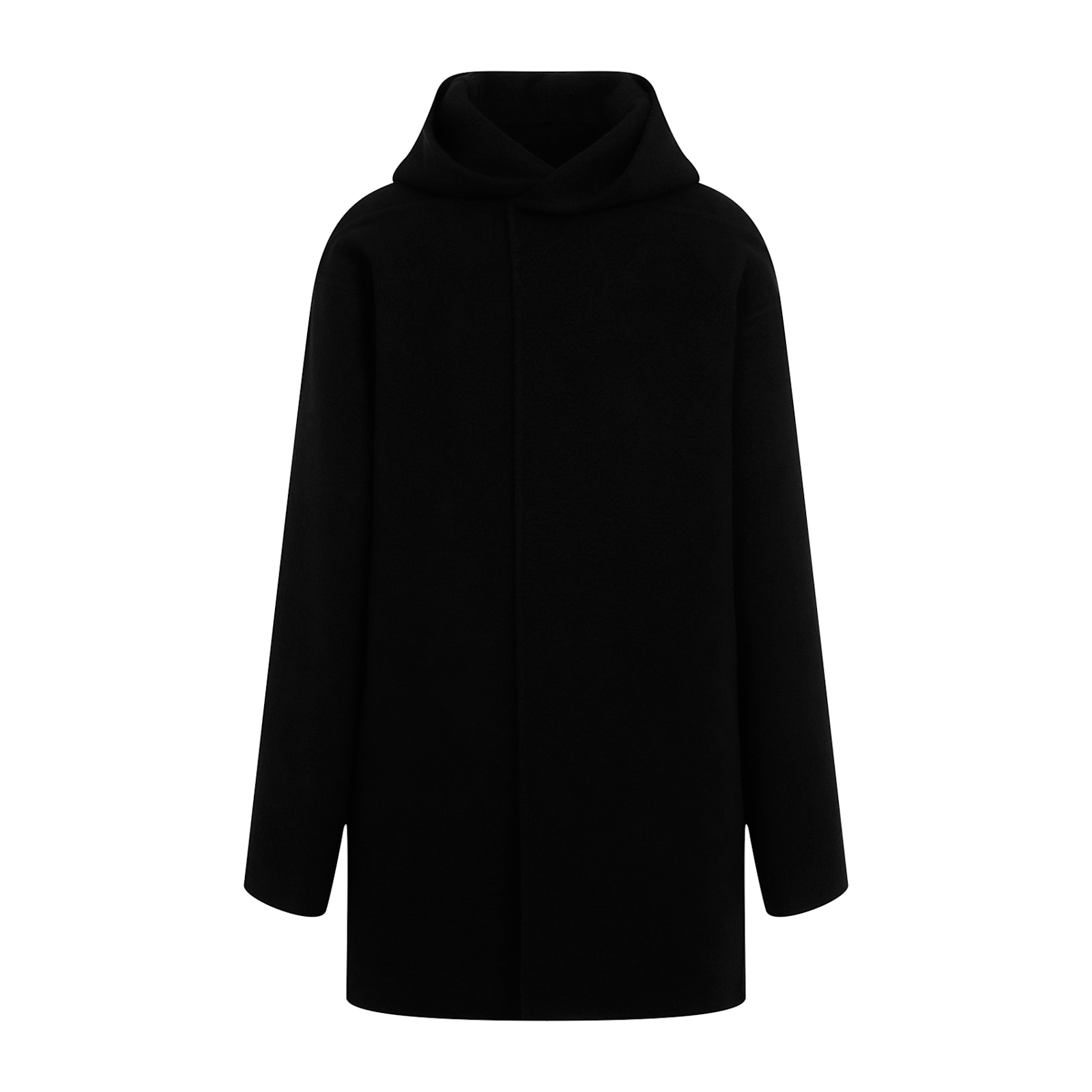 Shop Rick Owens Hooded Robe Coat In Black