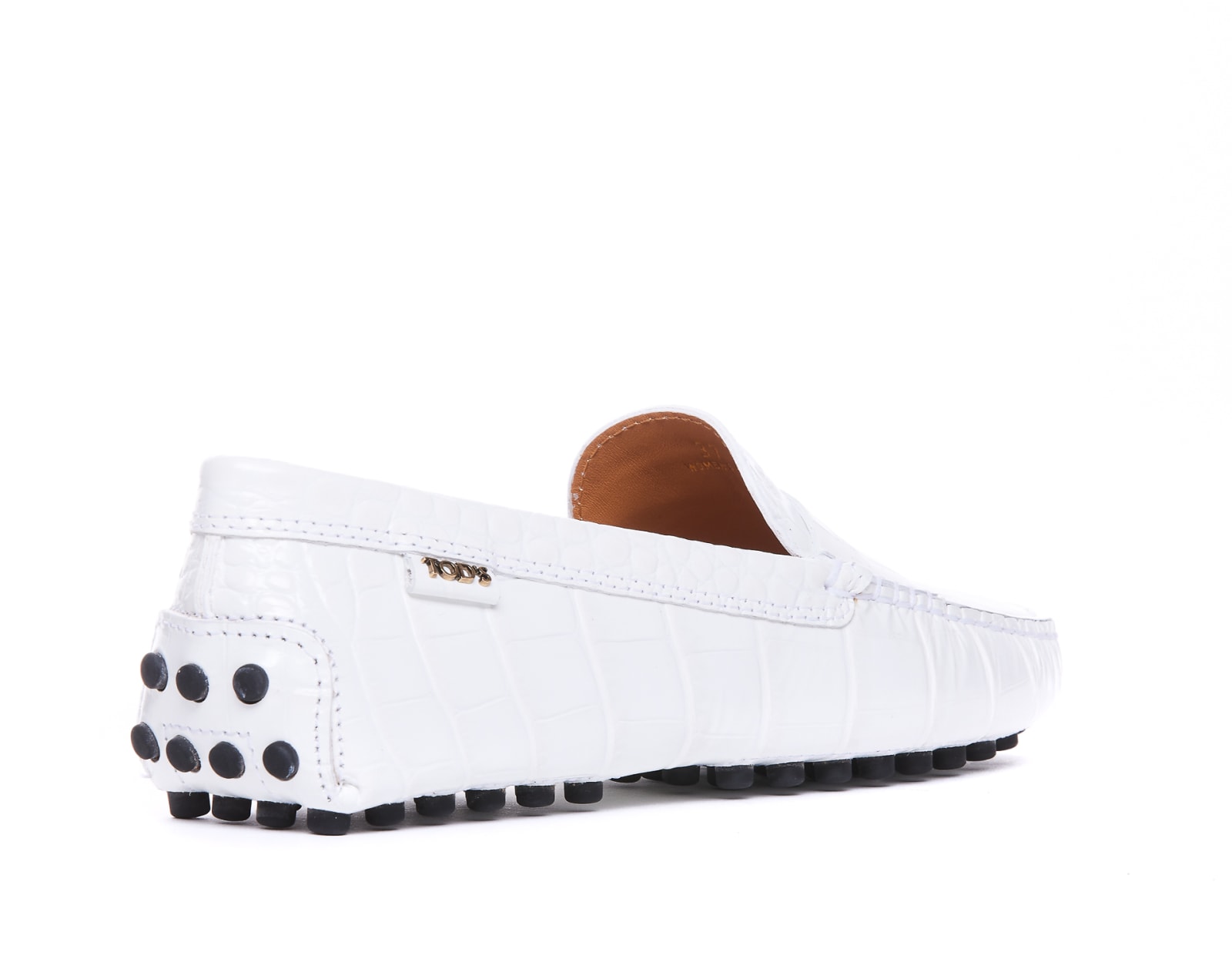 Shop Tod's Gommino Driving Shoes In White