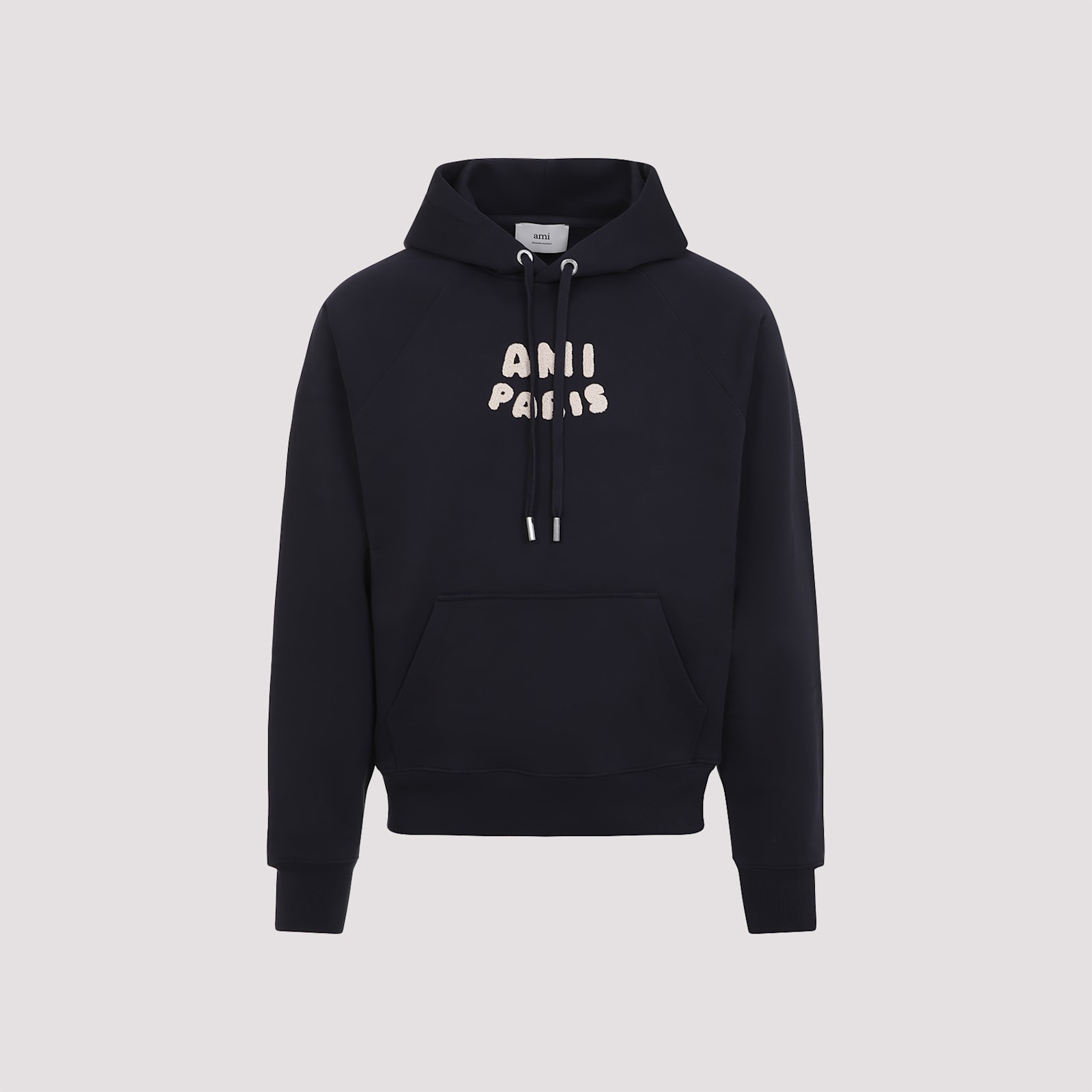 Ami Alexandre Mattiussi Logo-print Hoodie In Blue