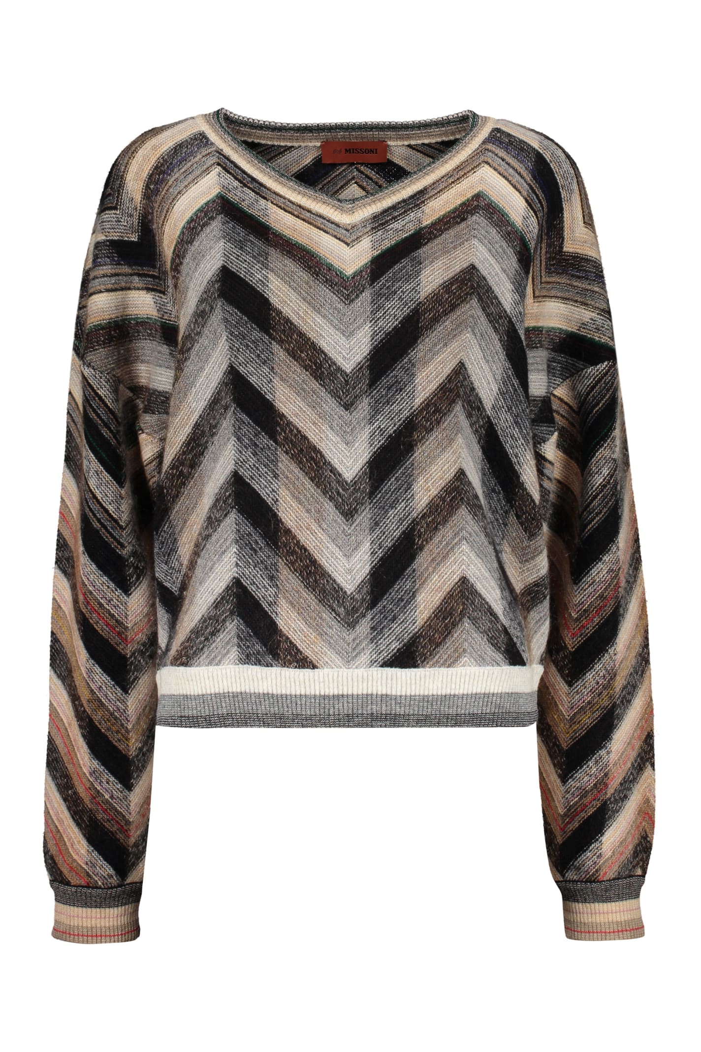 Missoni Wool Blend Pullover In Multicolor