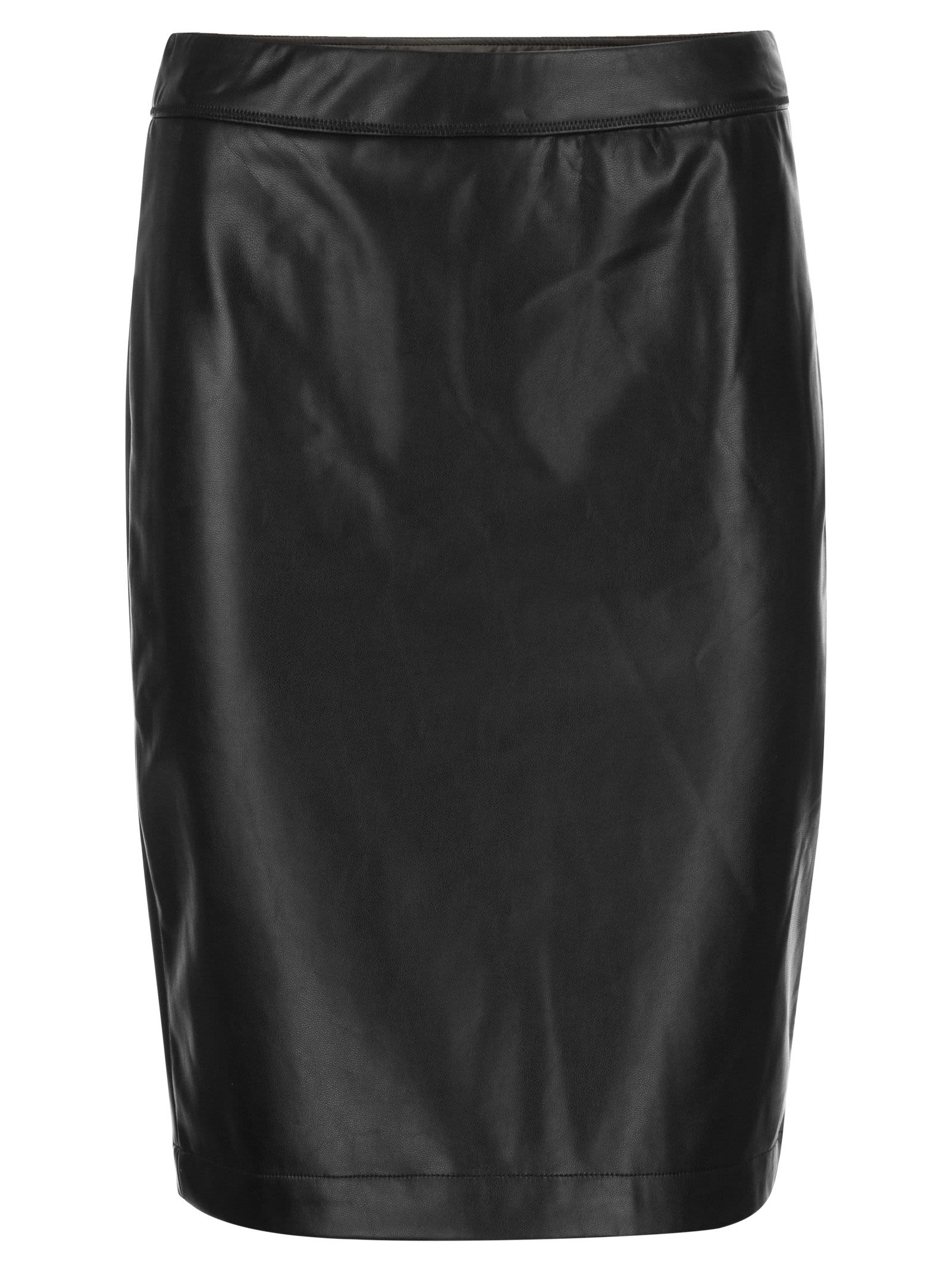 Michael Kors Faux Leather Midi Skirt