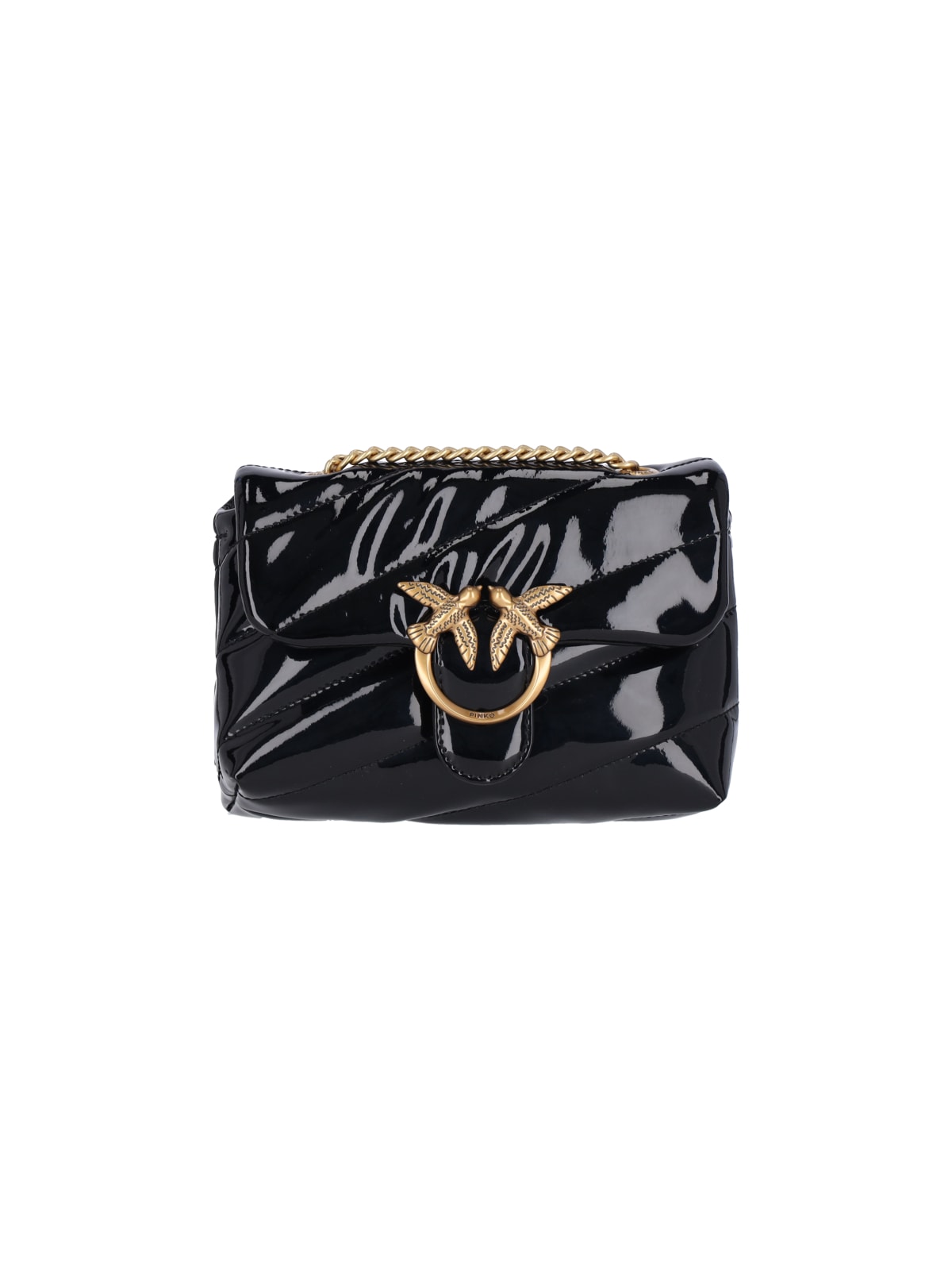 Shop Pinko Mini Bag Baby Love Puff In Black