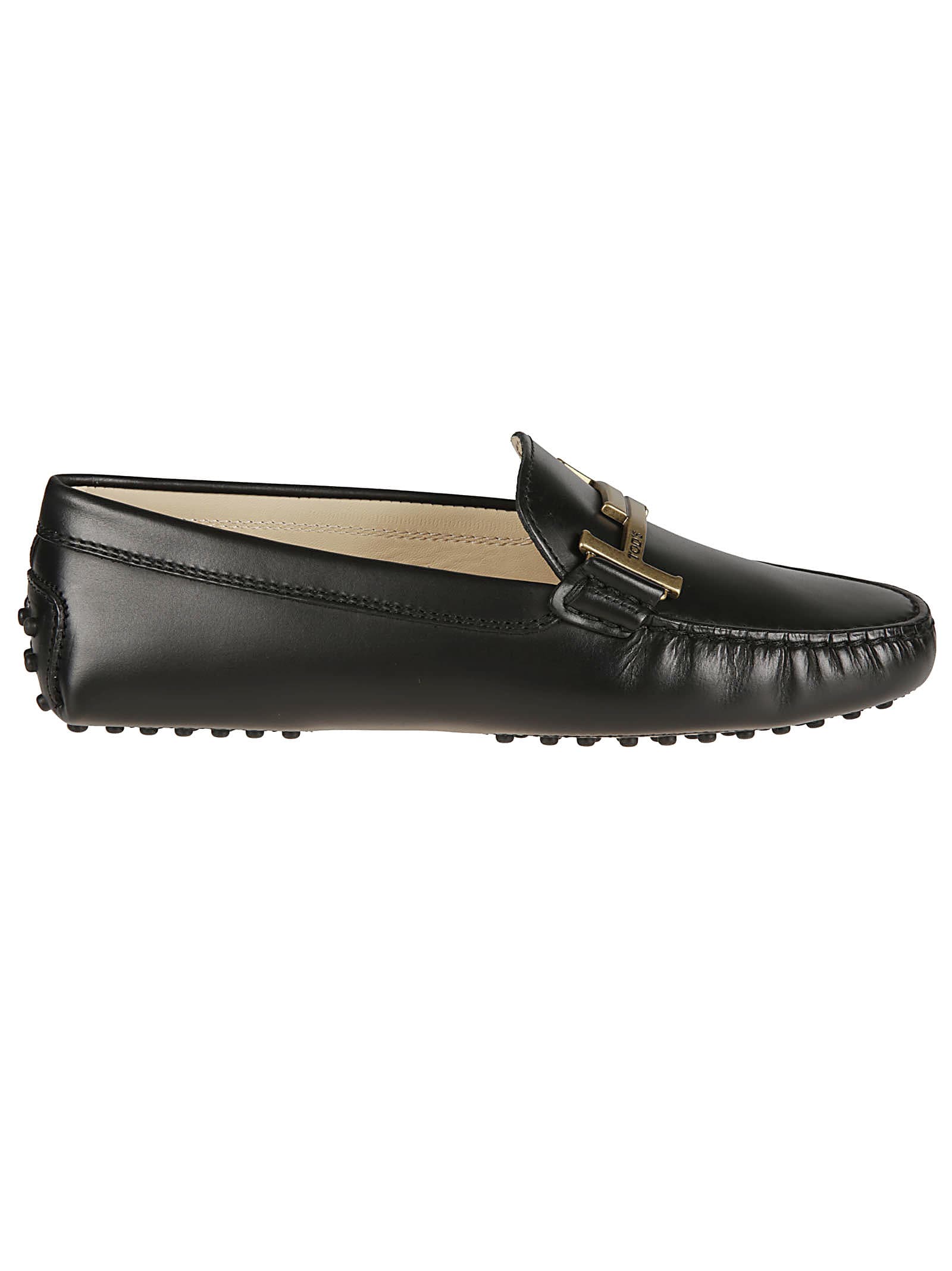 Buy Tods Double T Engraved Logo Classic Loafers online, shop Tods shoes with free shipping
