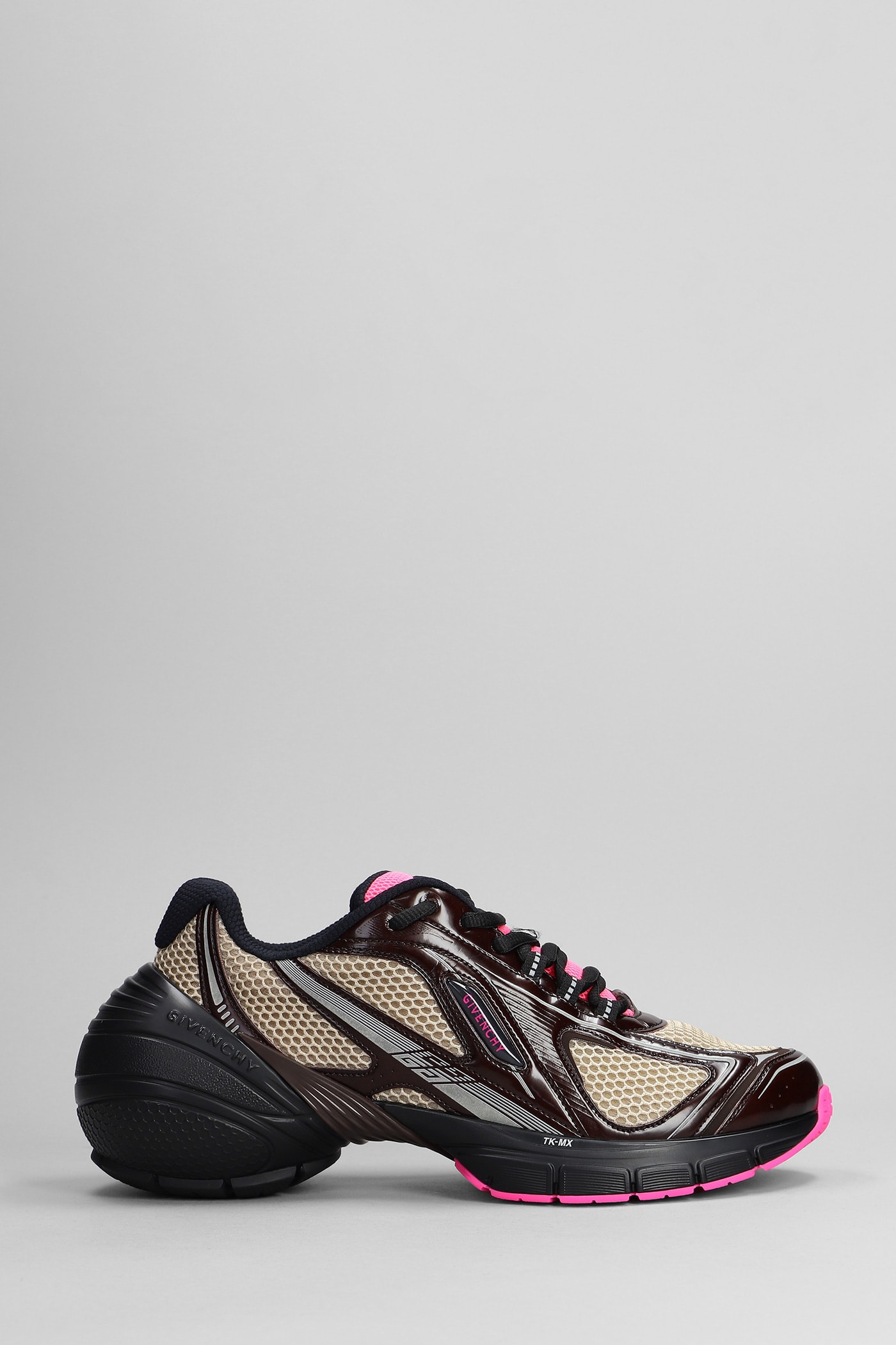 GIVENCHY TK-MX RUNNER SNEAKERS IN BORDEAUX POLYPROPYLENE