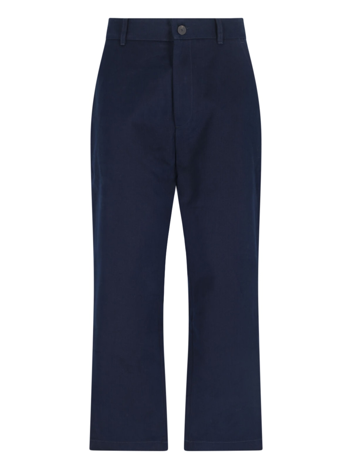 Studio Nicholson Straight Leg Trousers With Pockets And Loops In Blue