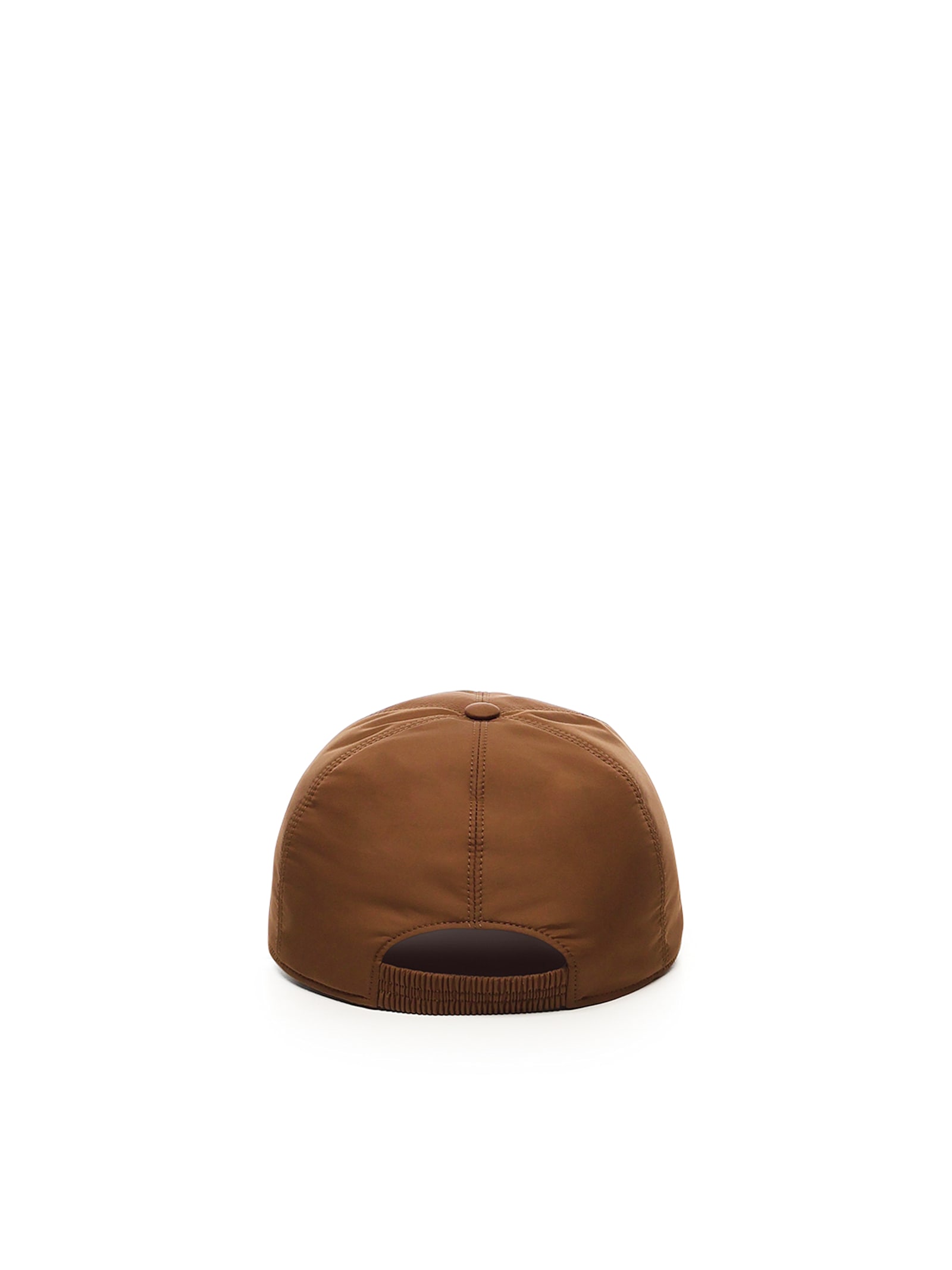 Zegna Technical Fabric Baseball Hat In Brown