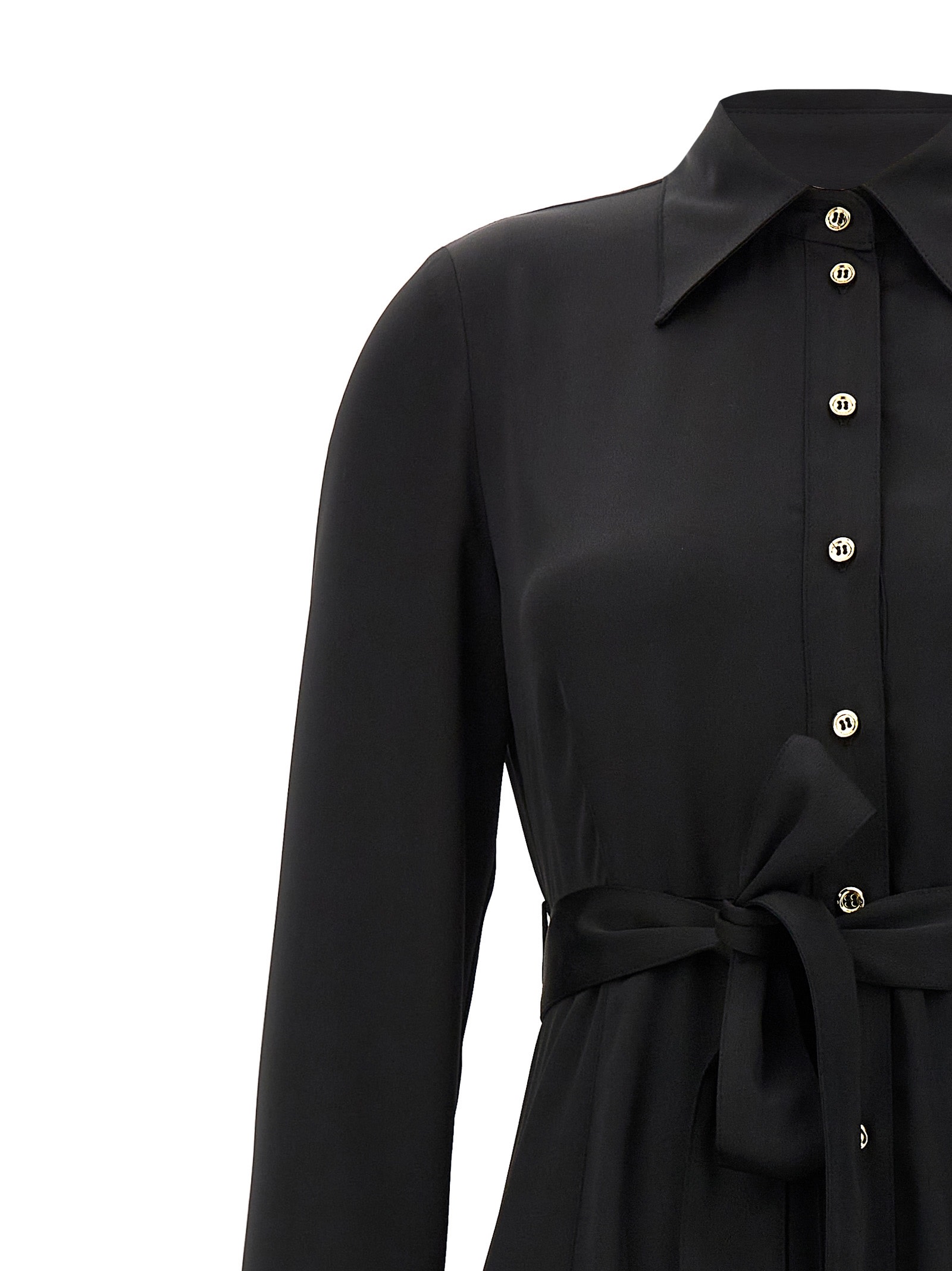 Shop Pinko Amimone Shirt Dress In Black