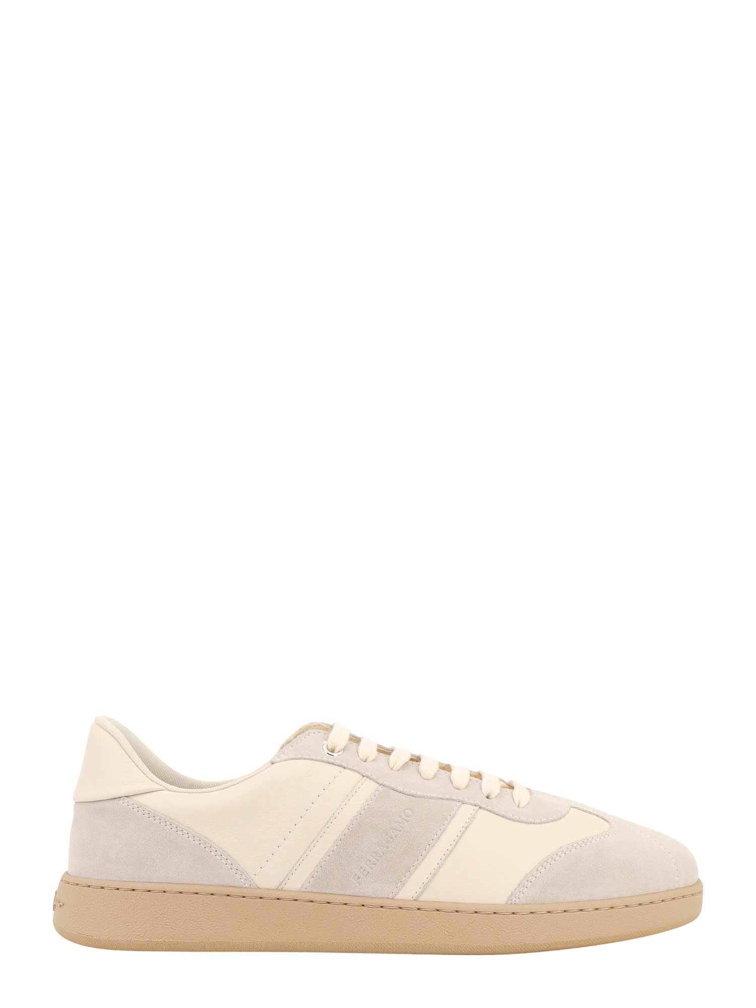 Ferragamo Sneakers In White/grey