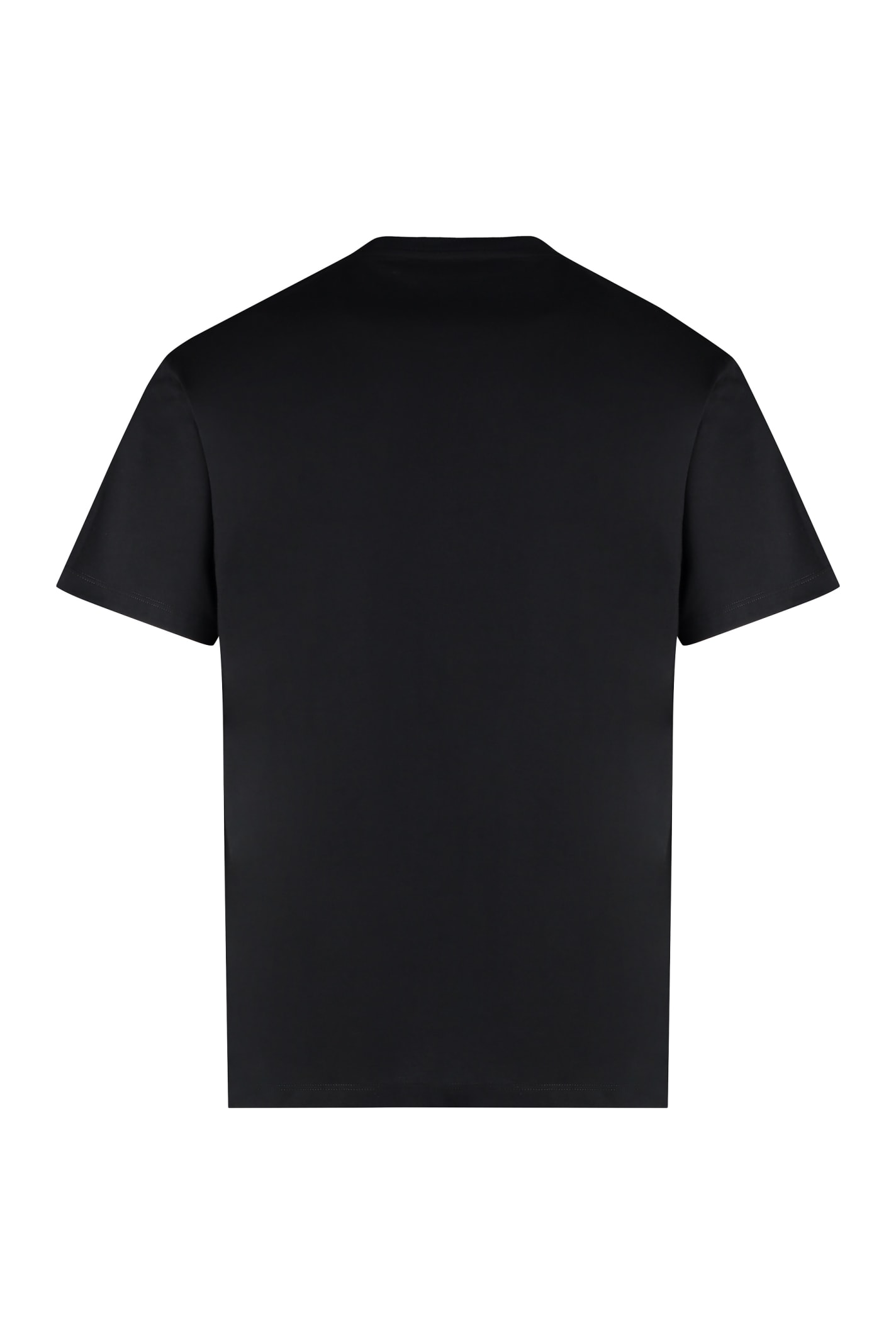 Shop Alexander Mcqueen Cotton Crew-neck T-shirt In Black