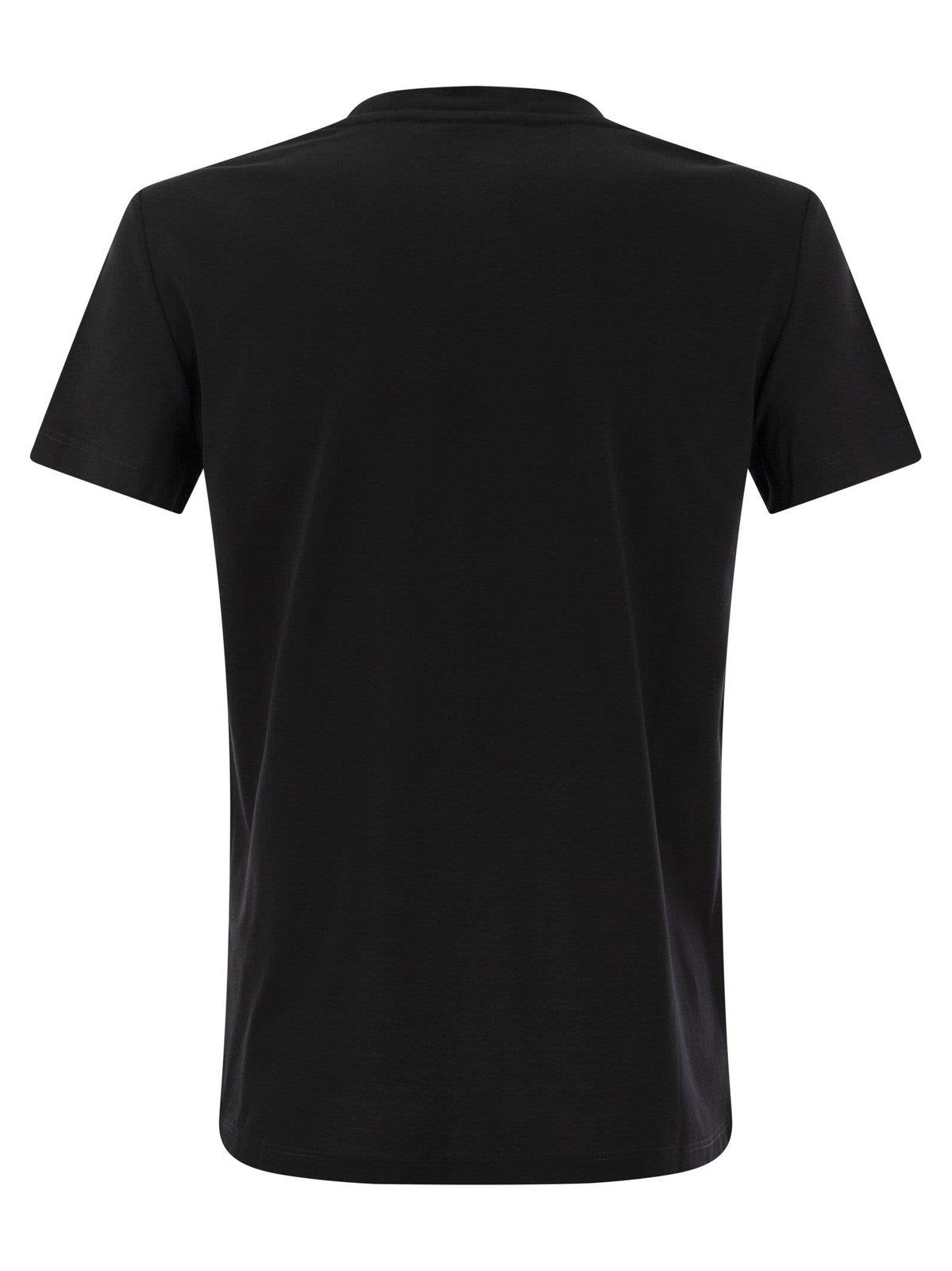 Shop Max Mara Crewneck Short-sleeved T-shirt In Black