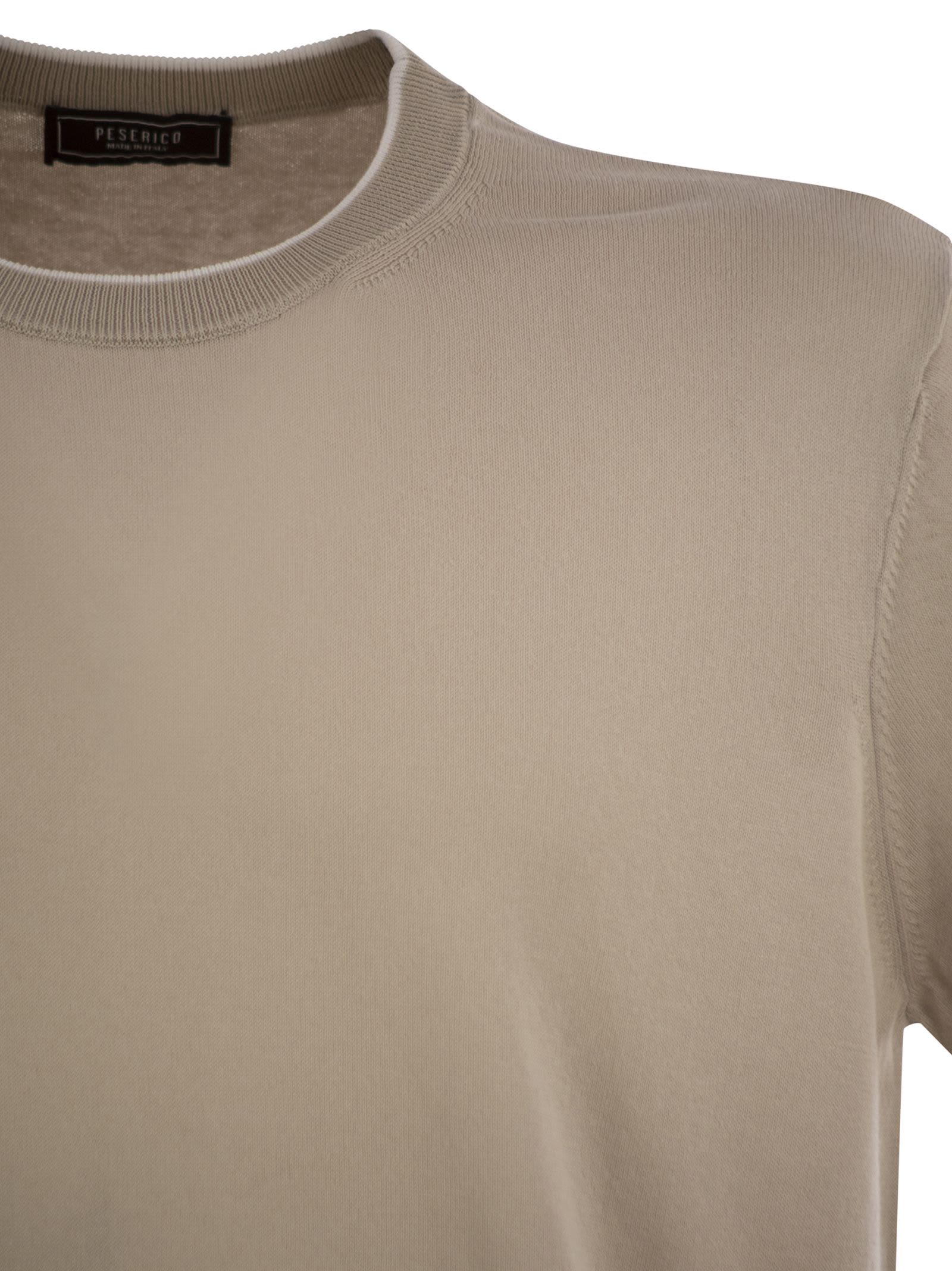 Peserico T-shirt In Pure Cotton Yarn