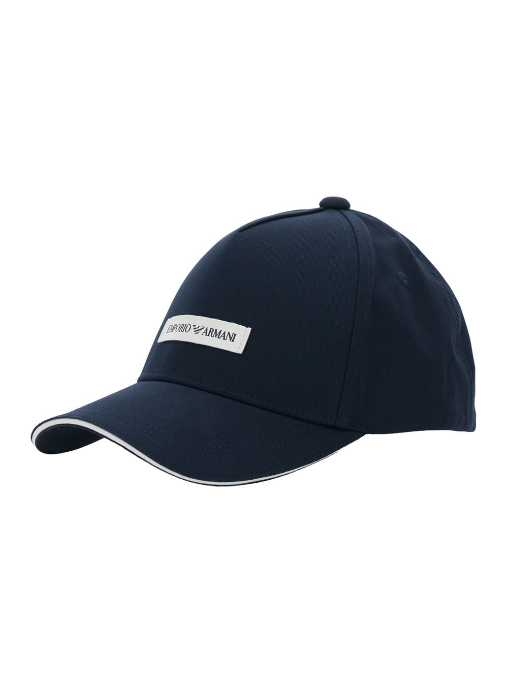 Emporio Armani Blue Baseball Cap With Logo Patch On The Front In Cotton Man