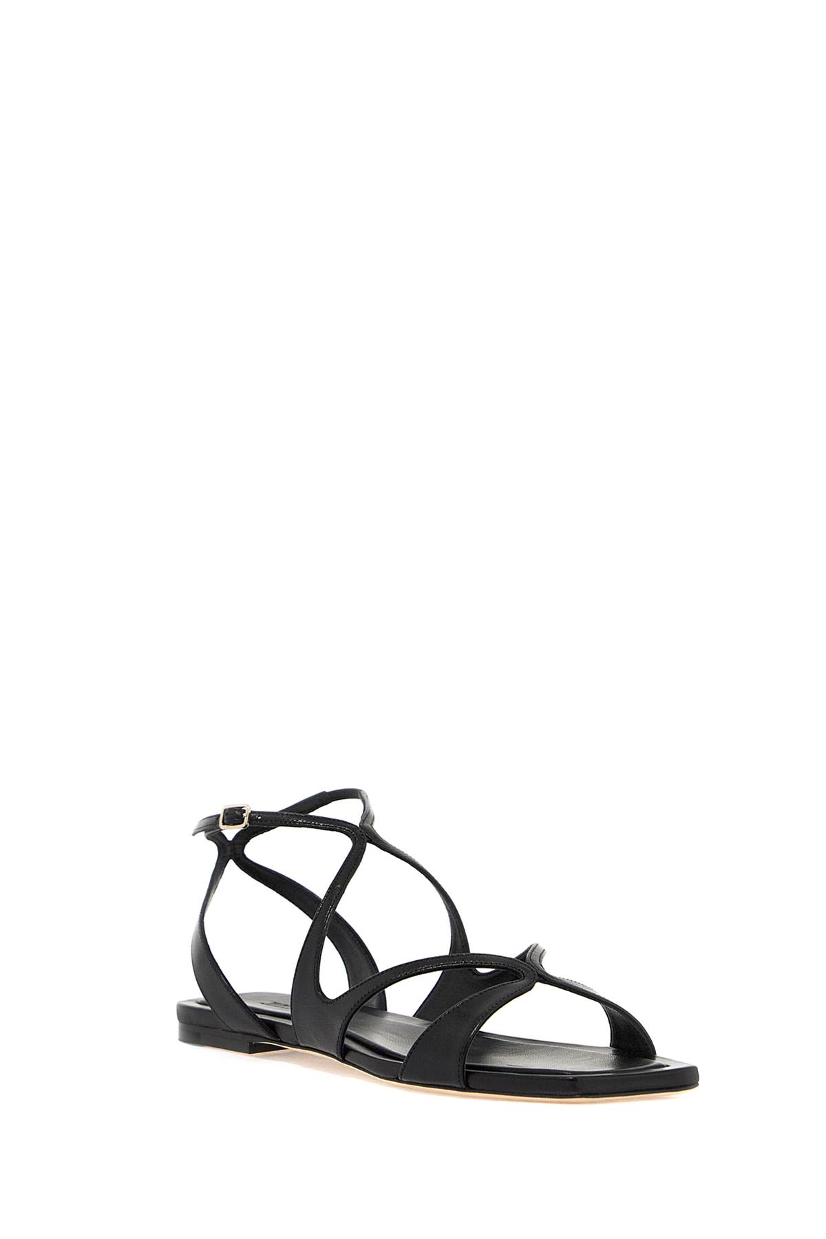 Shop Jimmy Choo Ayla Flat Sandals In Black (black)