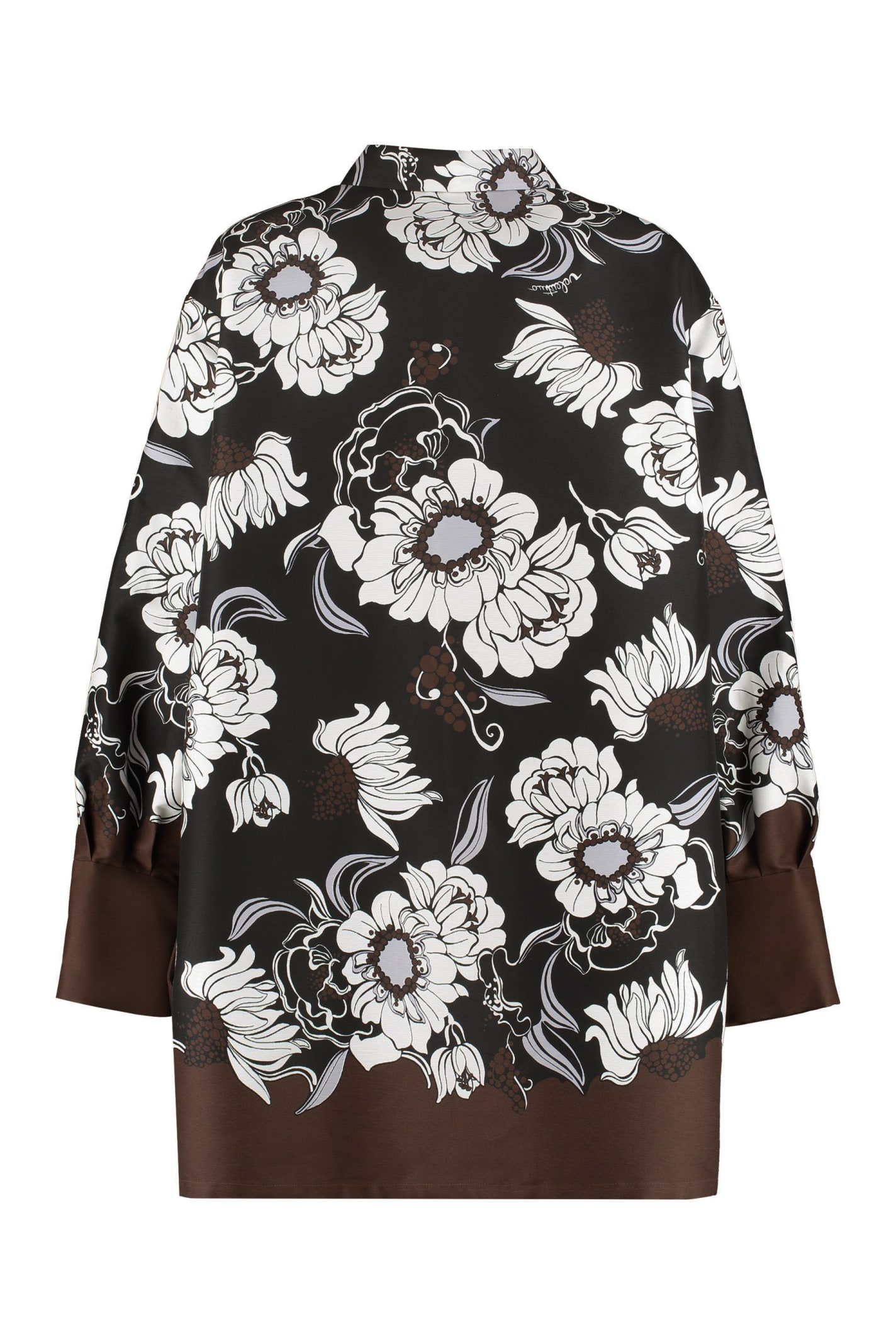 Valentino Short Dress With Street Flowers Daisyland Print In White