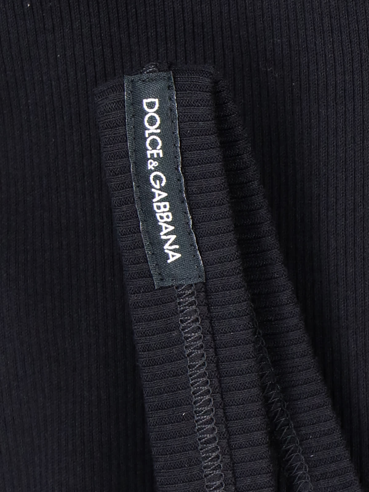 Shop Dolce & Gabbana Ribbed Top In Black