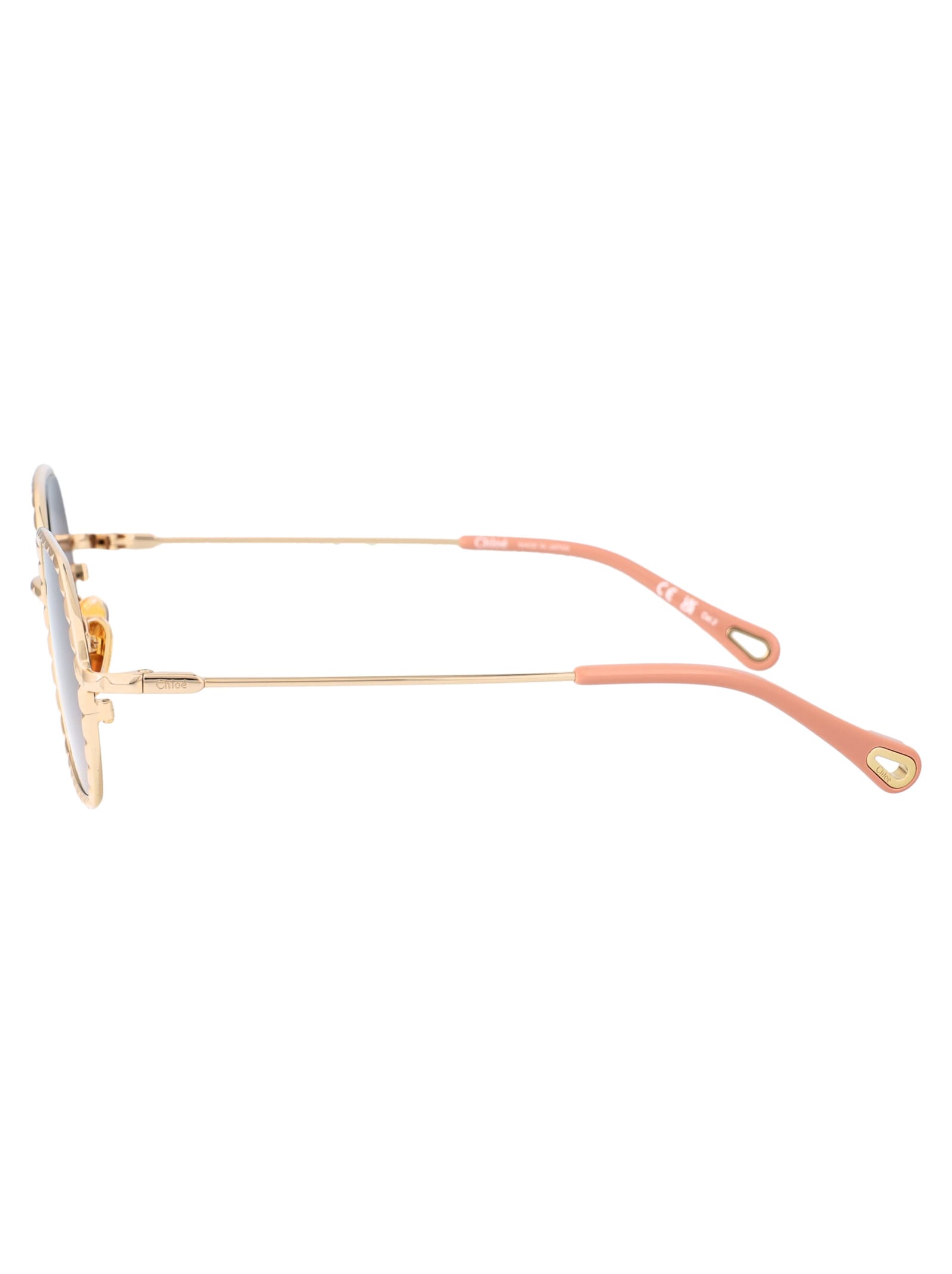 Shop Chloé Ch0231s Sunglasses In 002 Gold Gold Copper