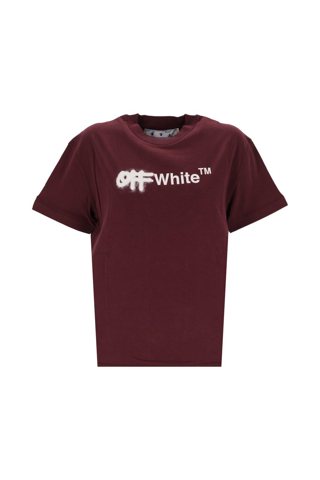 OFF-WHITE LOGO PRINTED CREWNECK T-SHIRT