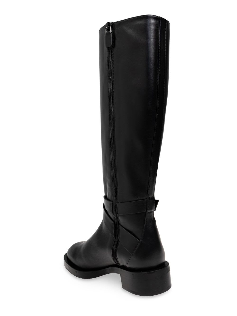 Shop Stuart Weitzman Bella Belted Boot In Blk Black