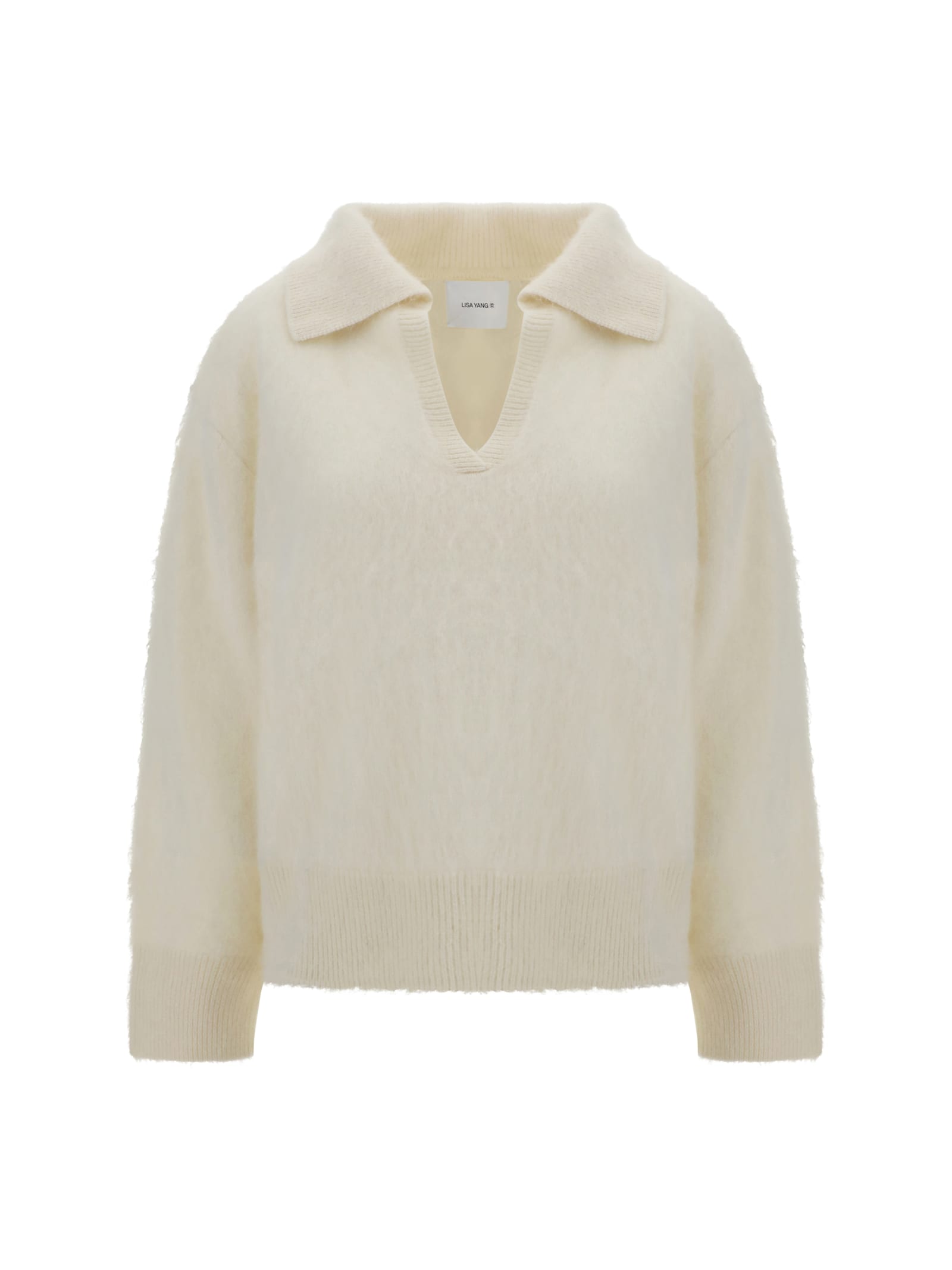 Shop Lisa Yang Kerry Sweater In Cream Brushed