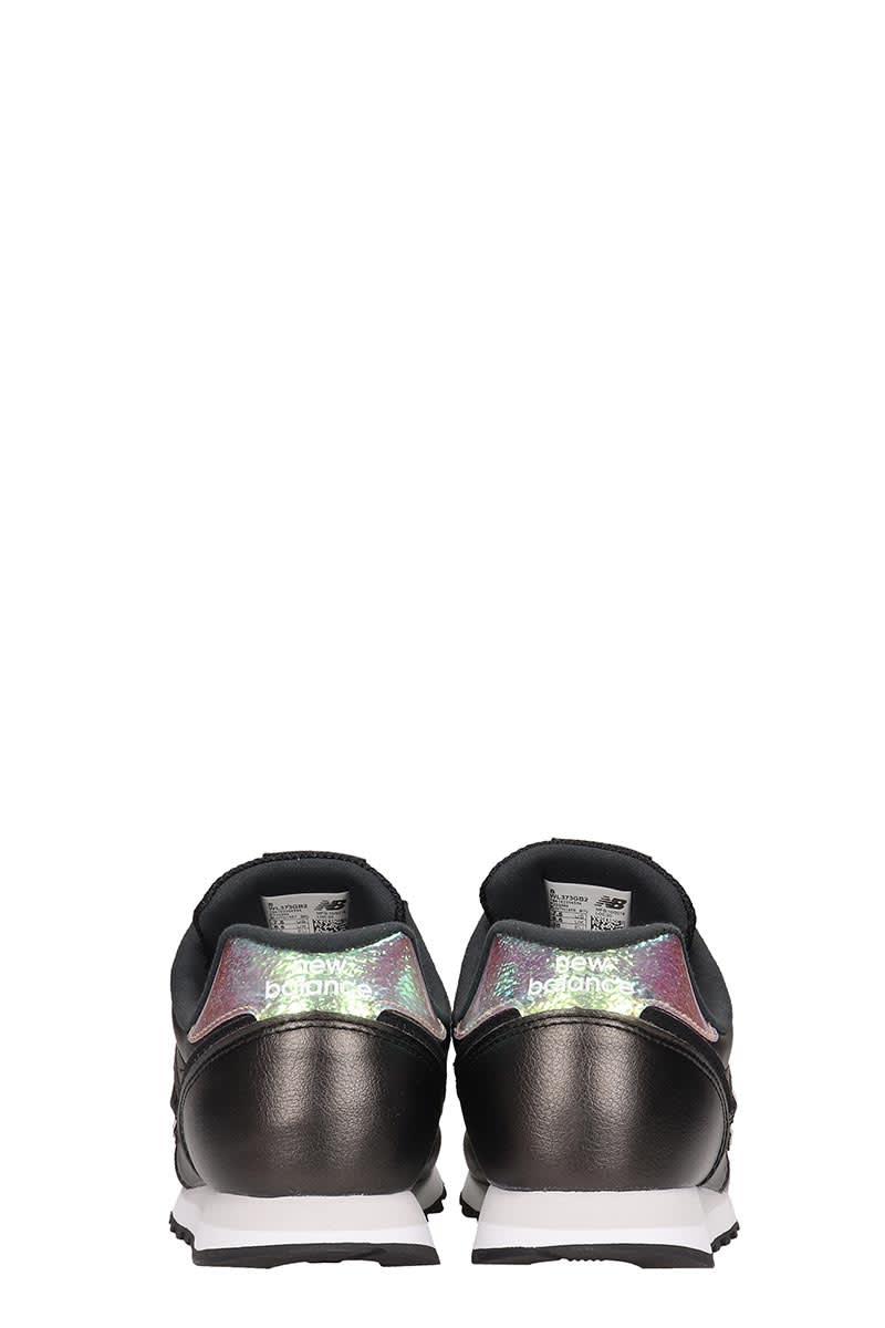 new balance 373 black leather