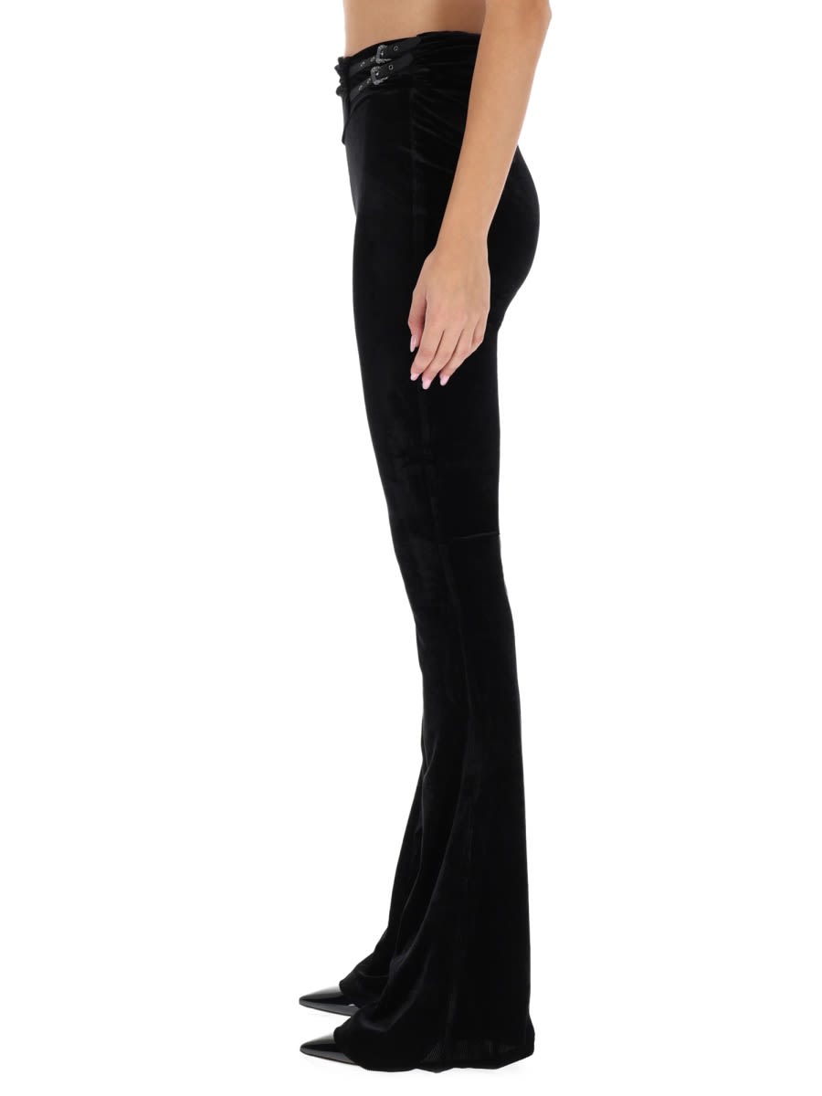 Versace Jeans Couture Pants With Buckle Detail In Black