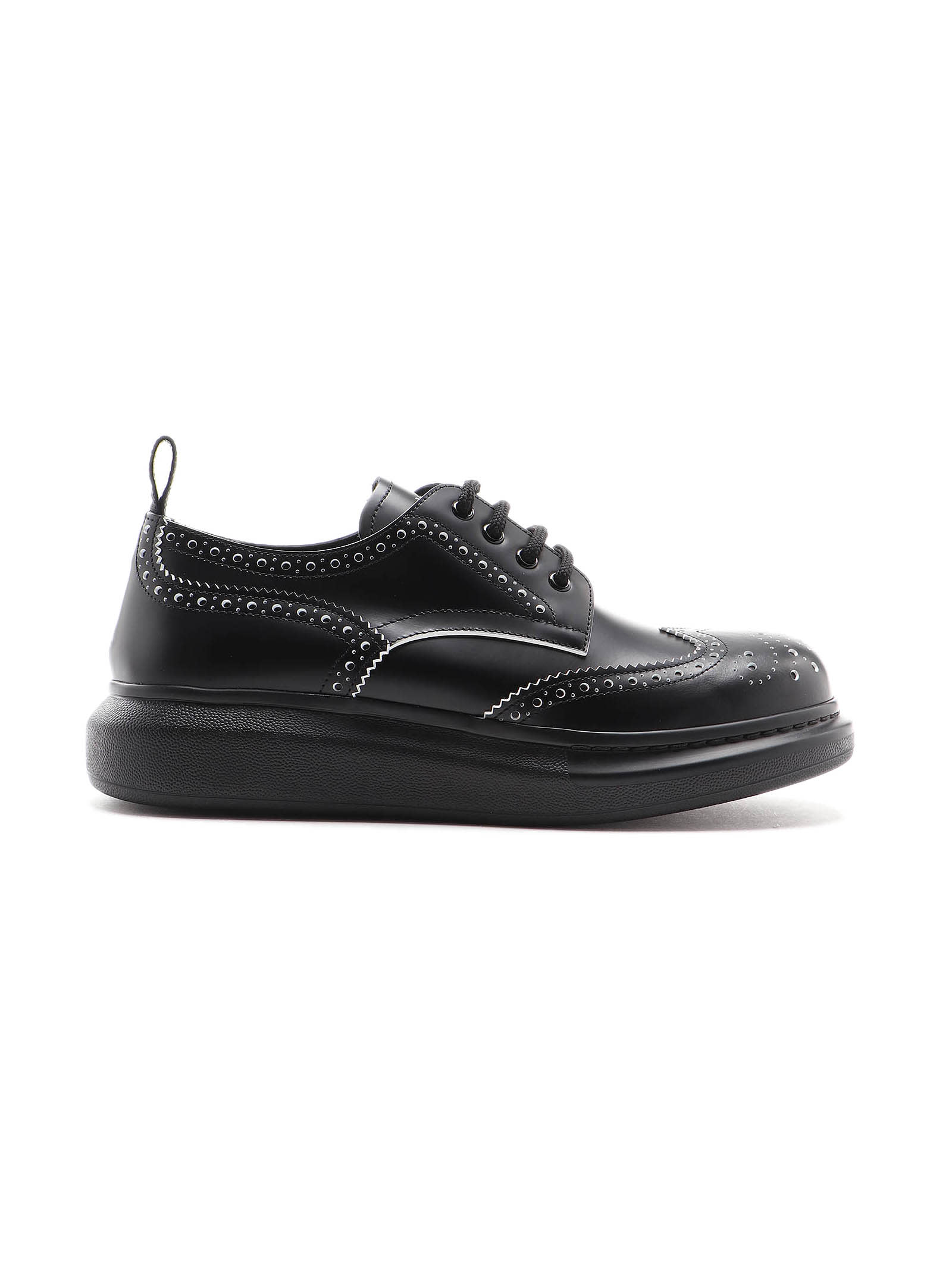 Alexander Mcqueen Lace-up Shoe Oversize In Black/white | ModeSens
