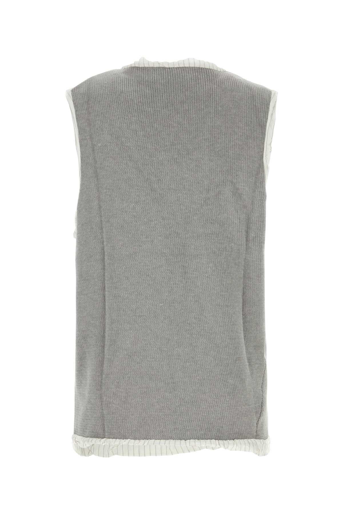 Shop Hed Mayner Grey Cotton Vest