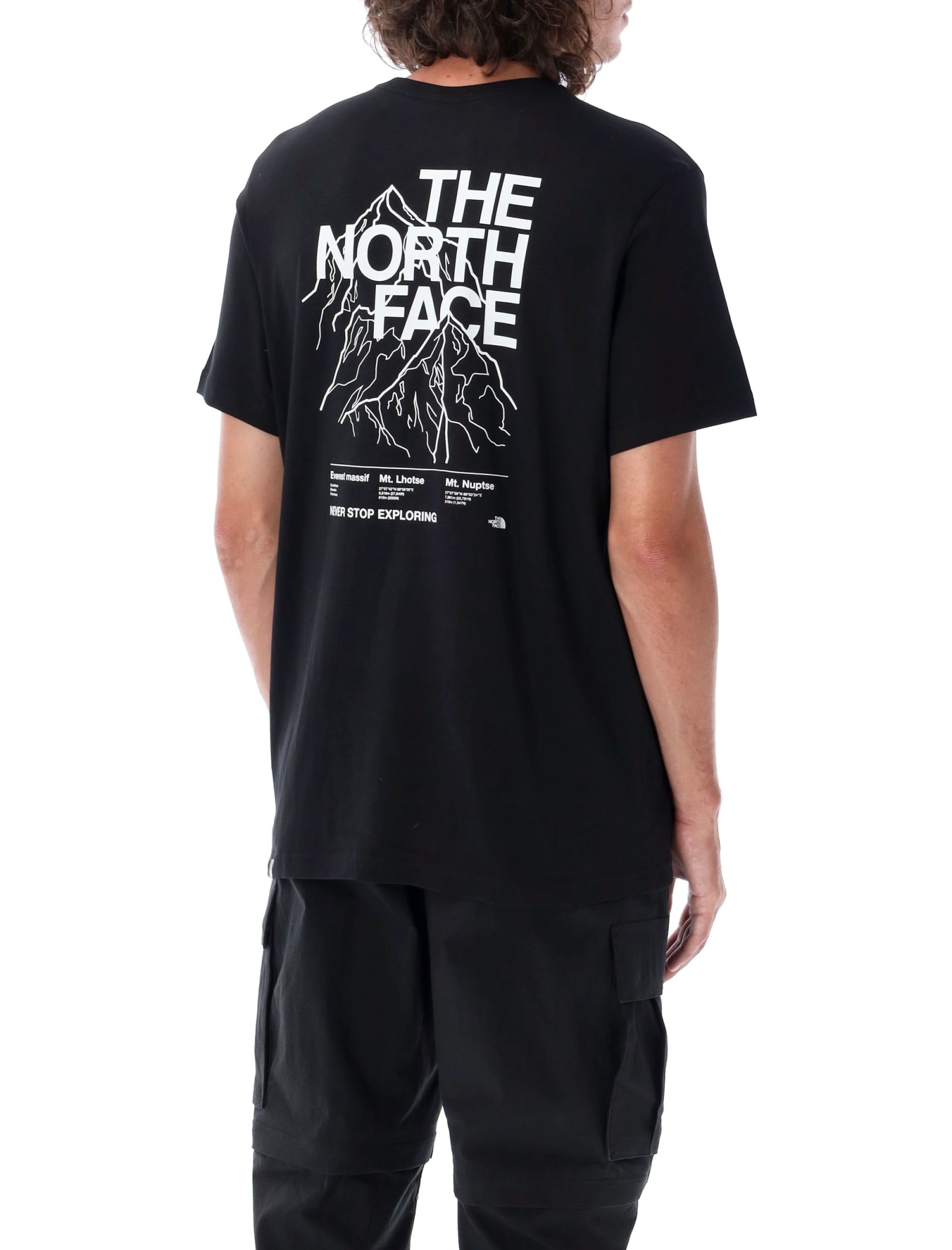 The North Face Mountain Outline back print sweatshirt in stone