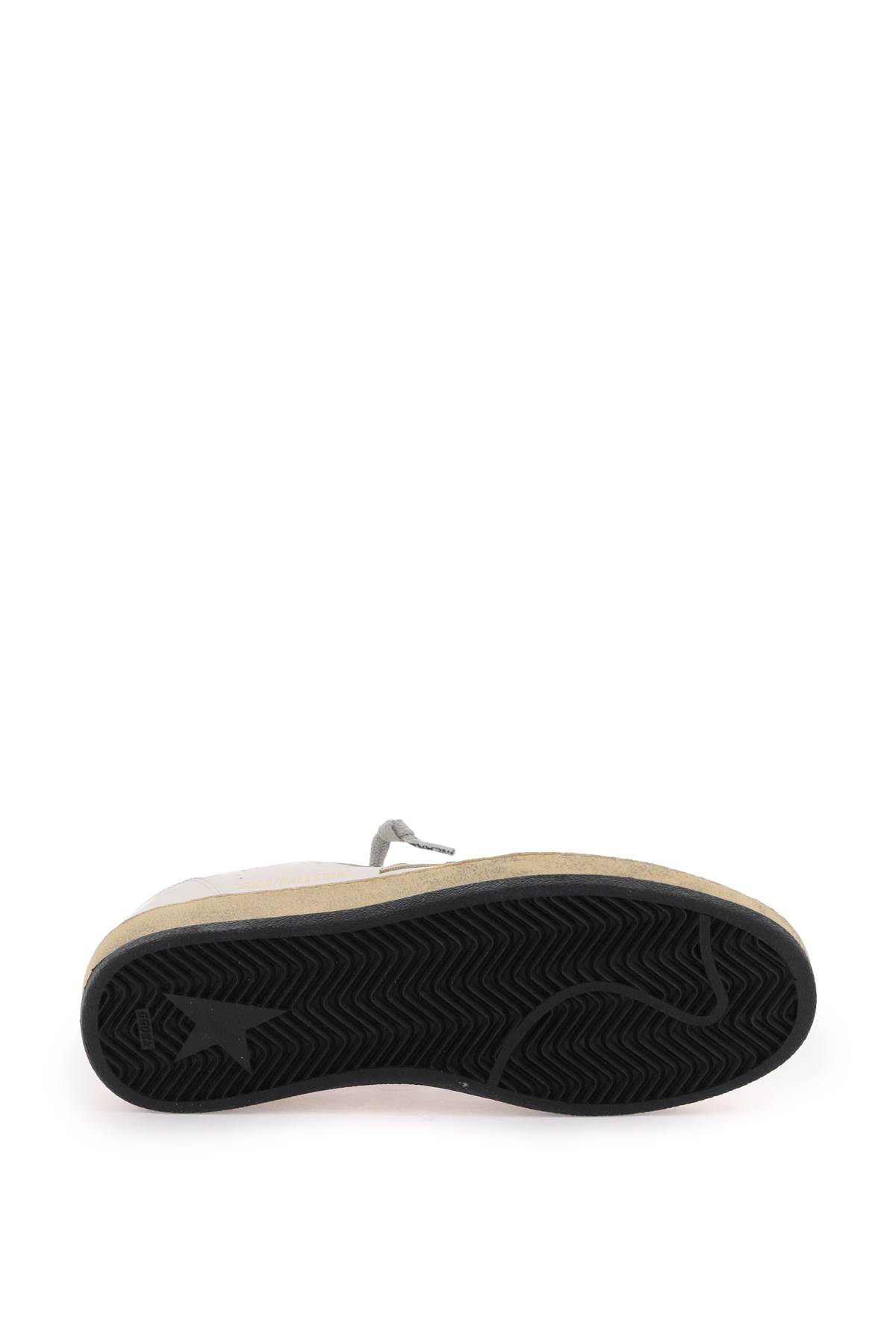 Shop Golden Goose Leather Ball Star Sneakers In Milk/gold (white)