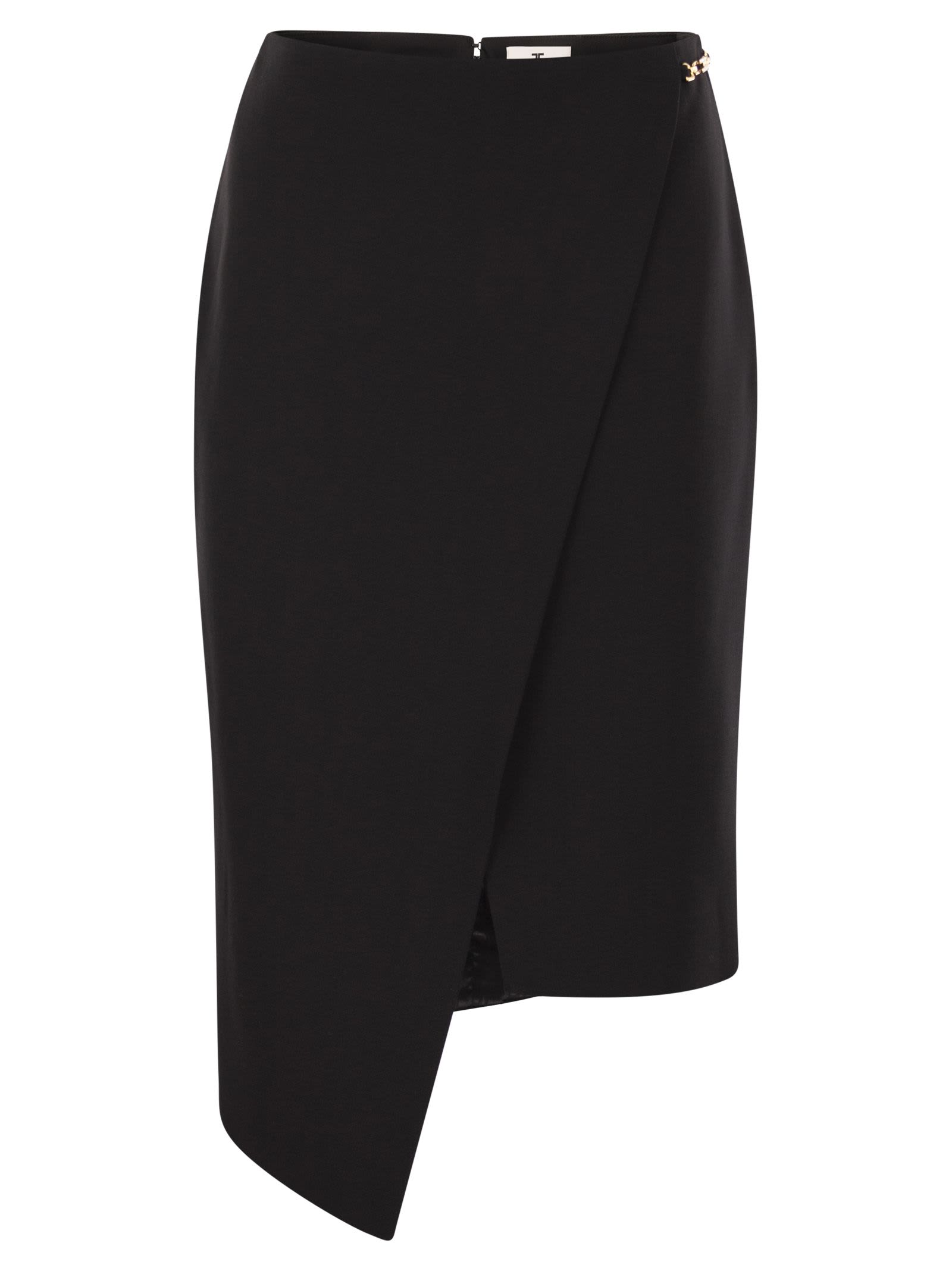 Crepe Skirt With Jewel Detail