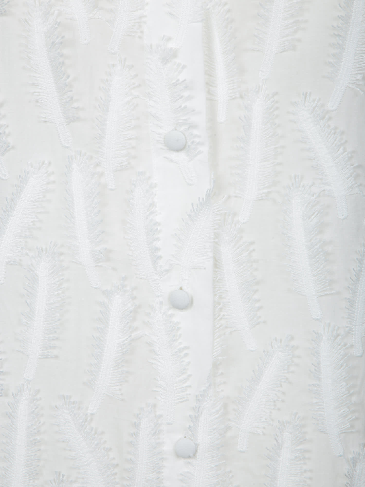 FEDERICA TOSI LONG WHITE ORGANZA SHIRT