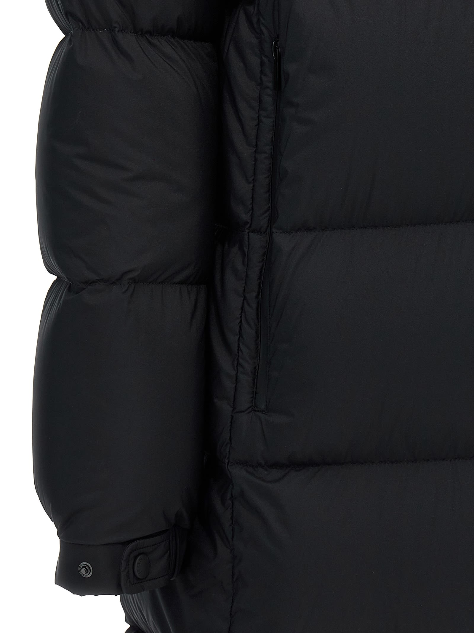 Shop Moncler Arredoun Long Down Jacket In Black