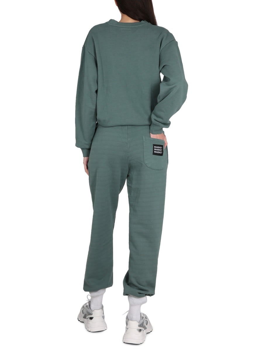 Shop Market Pants With Applied Logo In Green