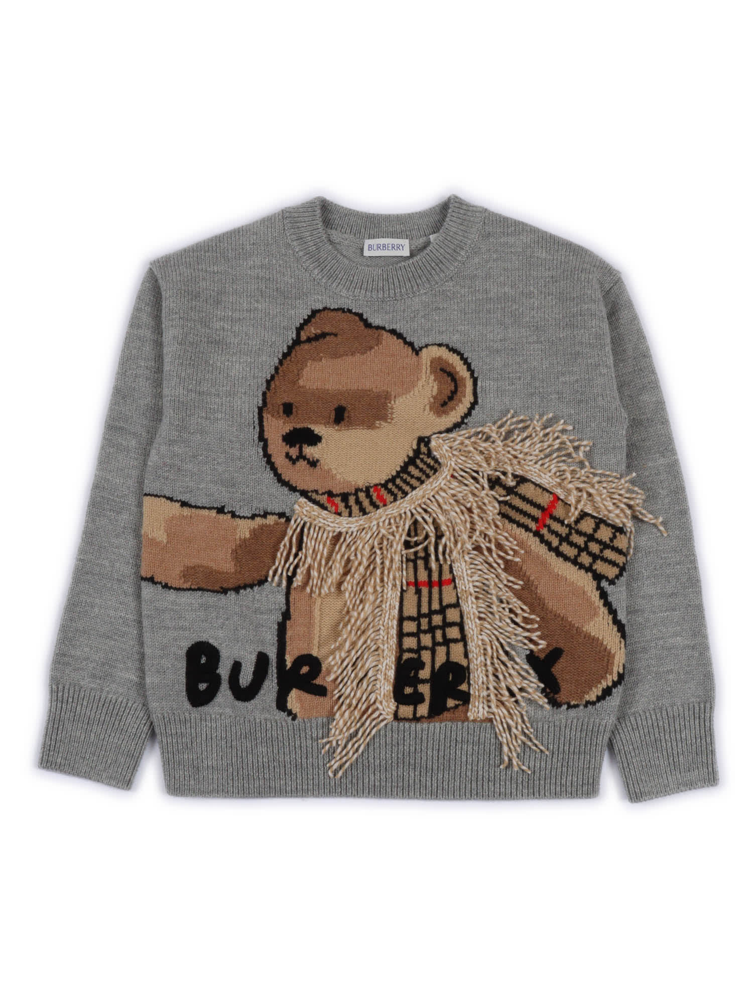 Burberry Kid Boy Knits In Gray