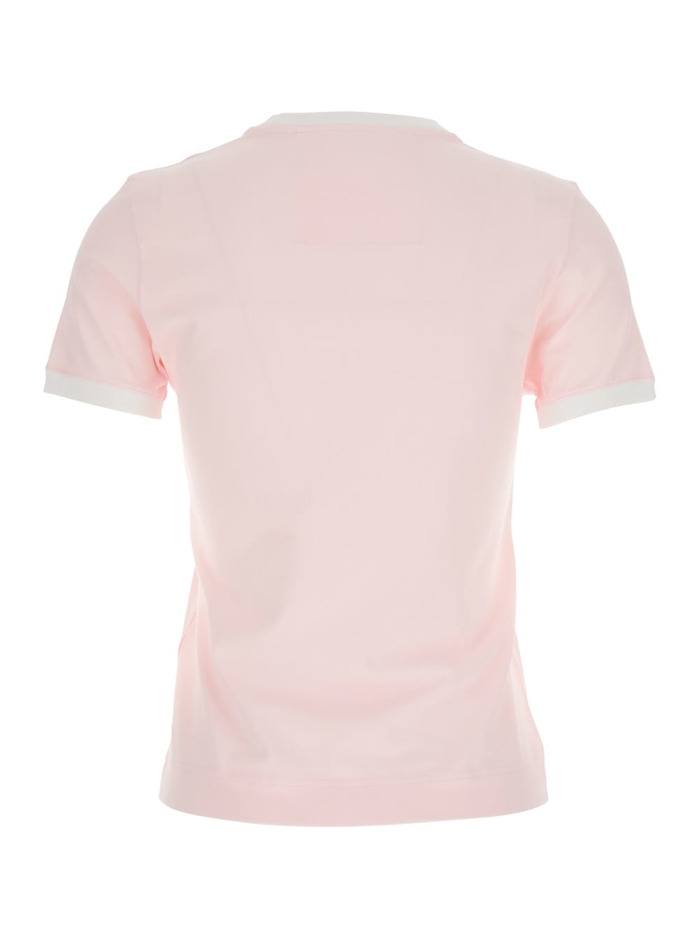 Givenchy Pink T-shirt With Logo Printed On The Front In Cottonr Woman In Pale Pink/white