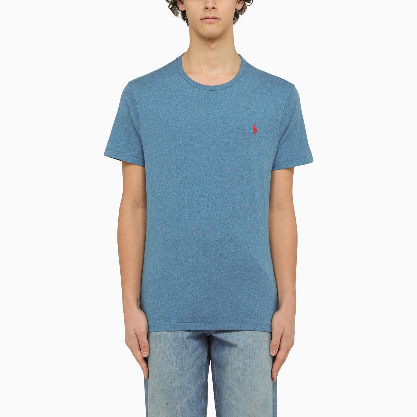 Shop Ralph Lauren Classic Marine Heather T-shirt In Blue