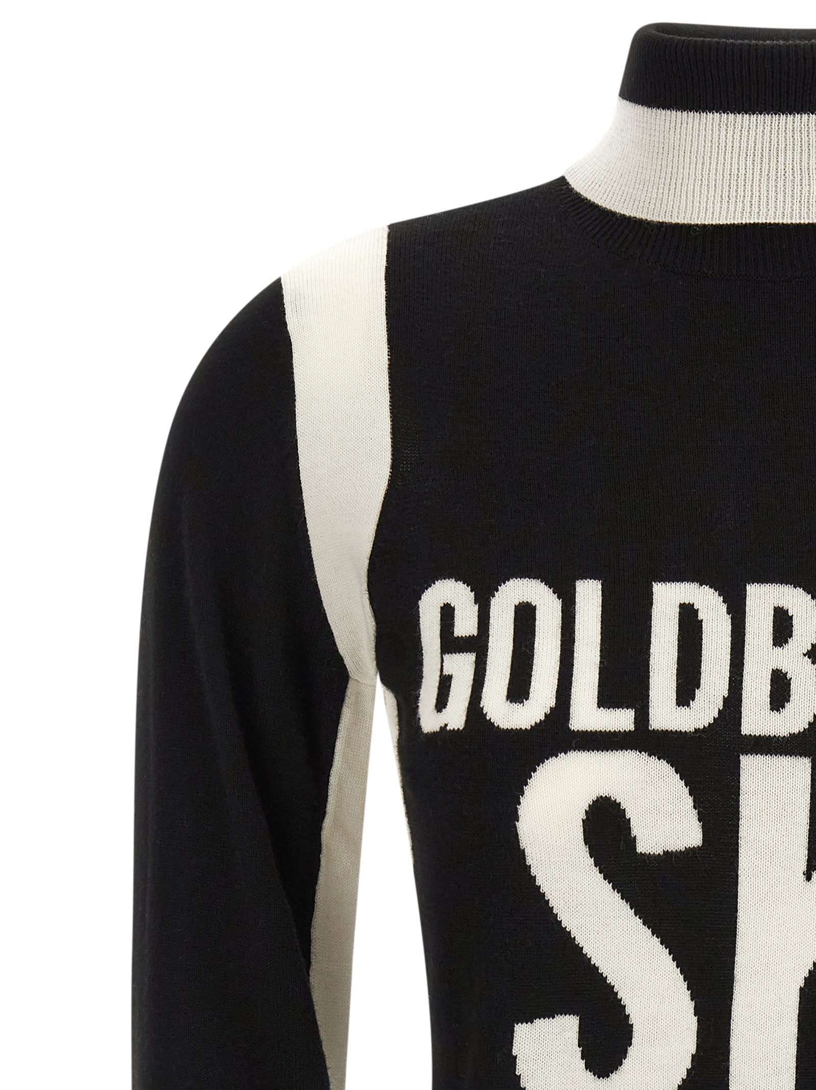 Goldbergh Noemi Intarsia Turtleneck Sweater In Black