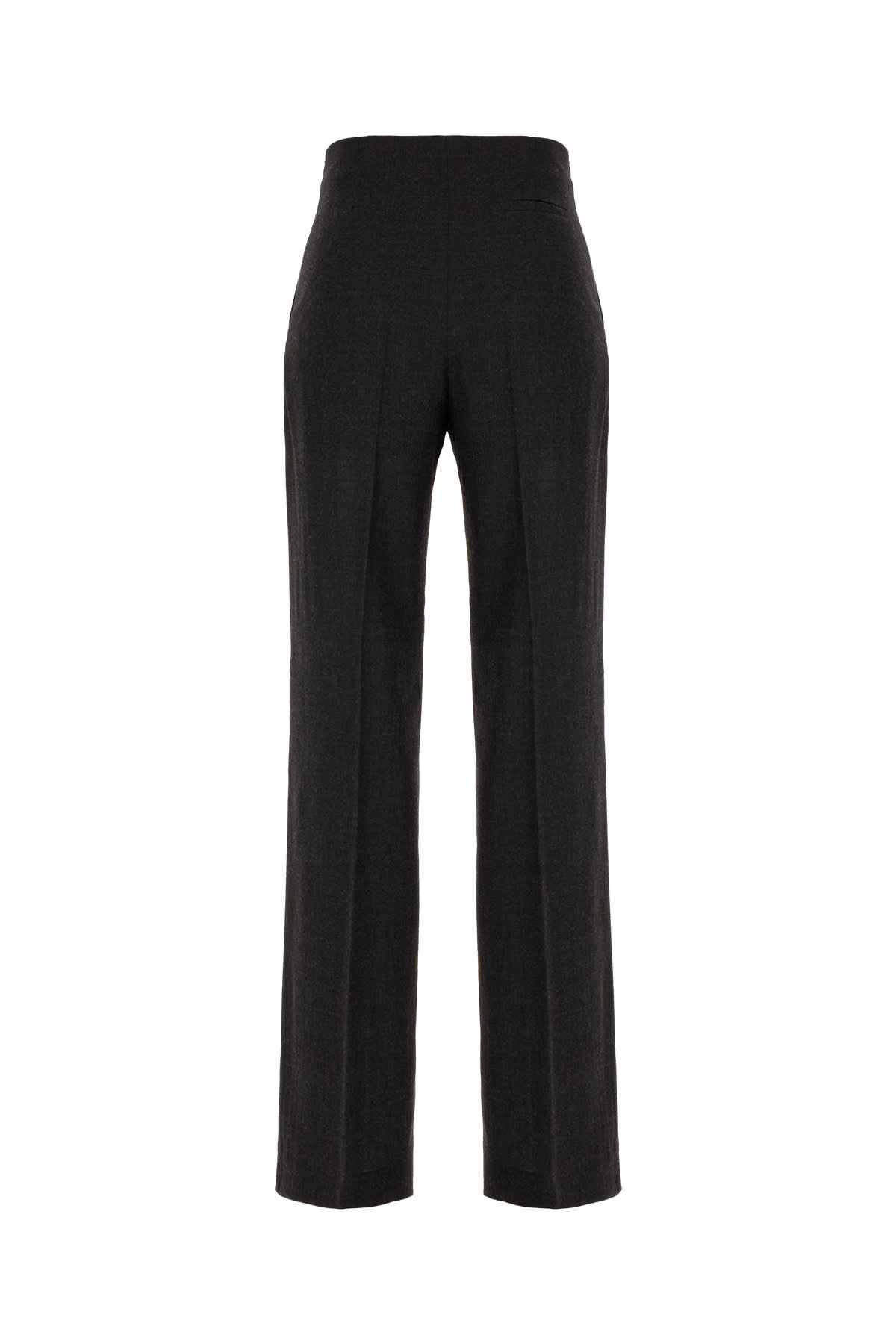 Alberta Ferretti Slate Wool Pants In Black