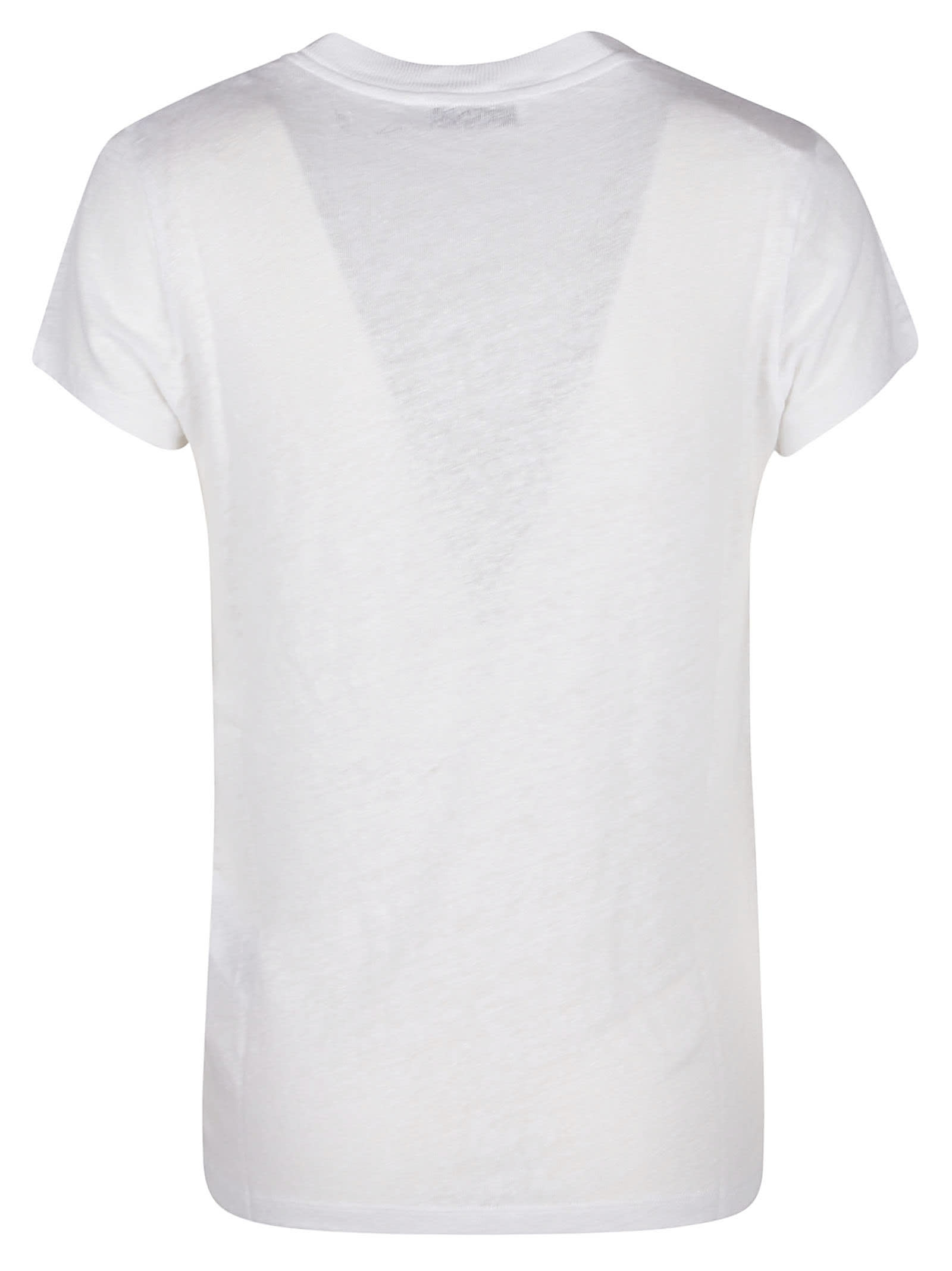 Iro T-shirt En Lin Col V Rodeo In White