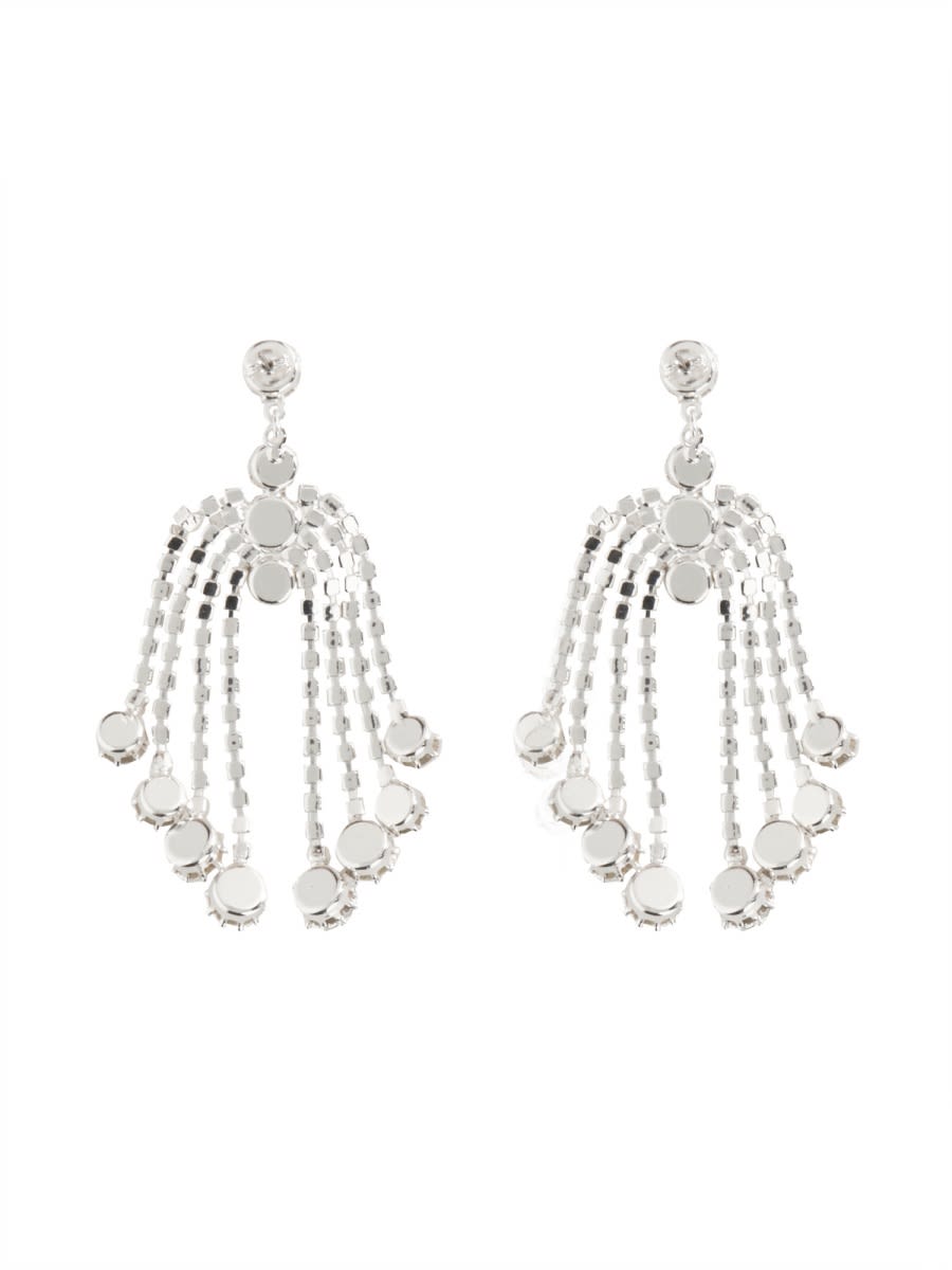 Shop Magda Butrym Dangle Earrings With Crystals In Silver