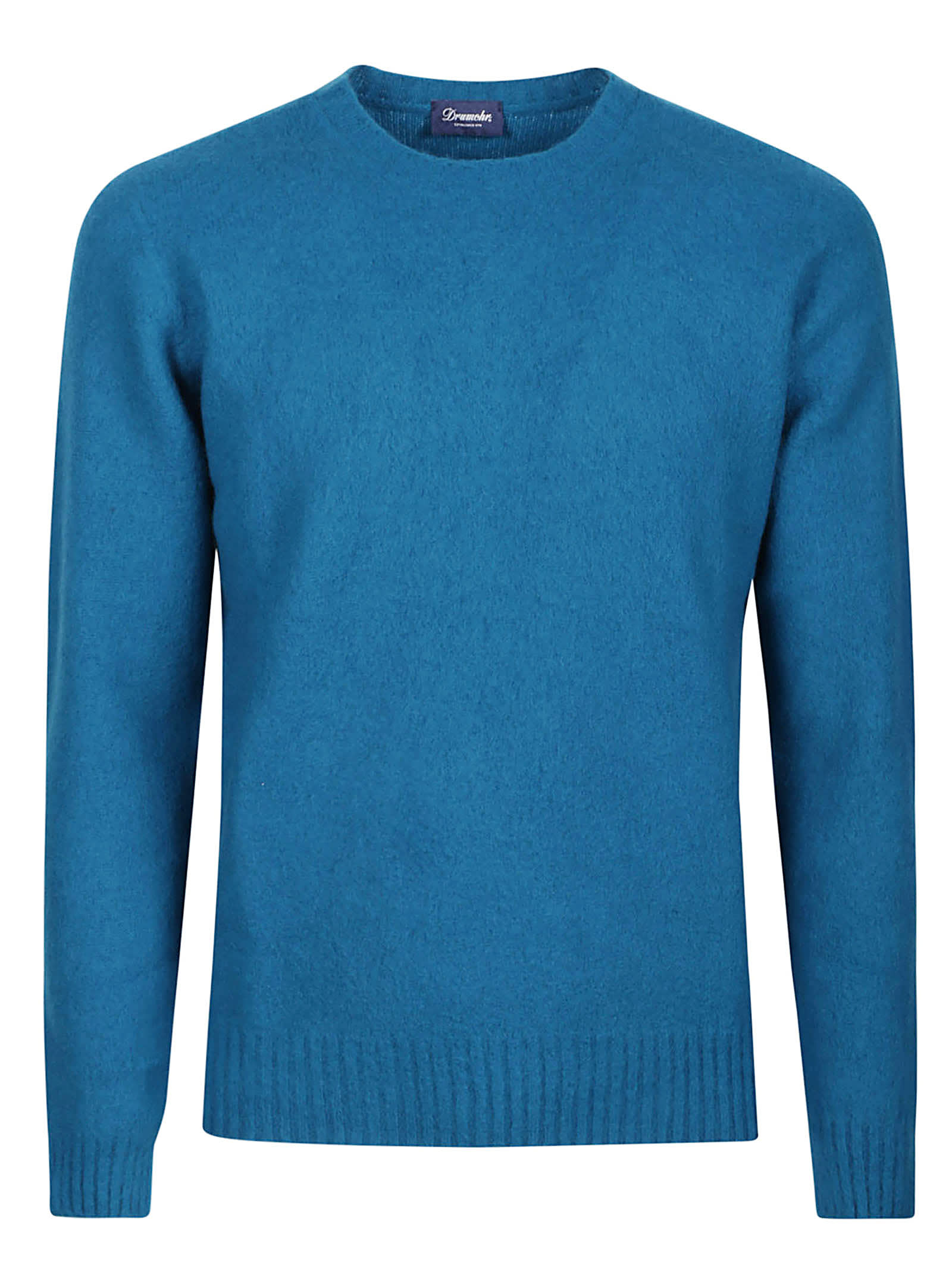 Shop Drumohr Round Neck Sweater In Blu