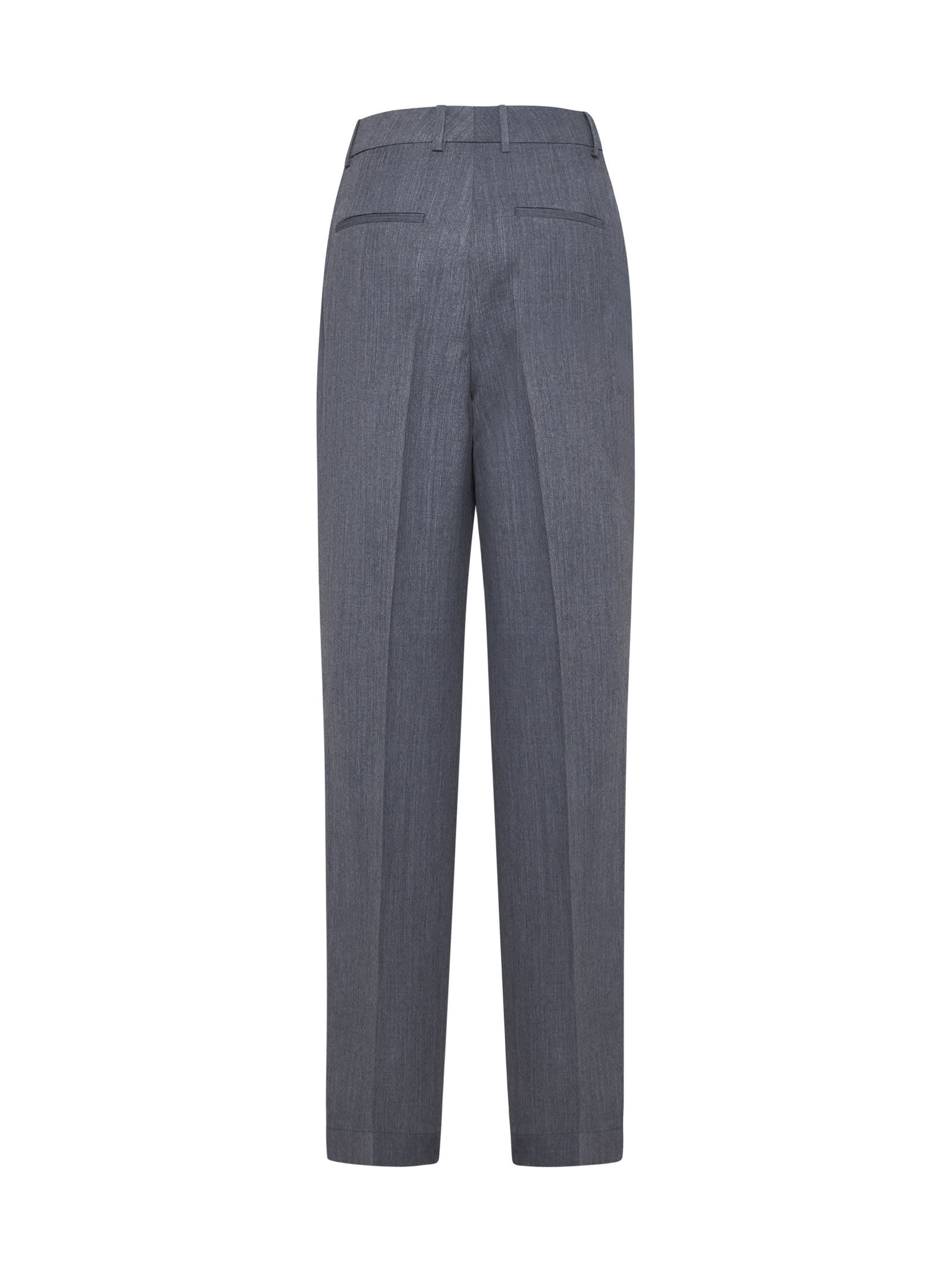 Shop Rohe Pants In Dark Grey Melange