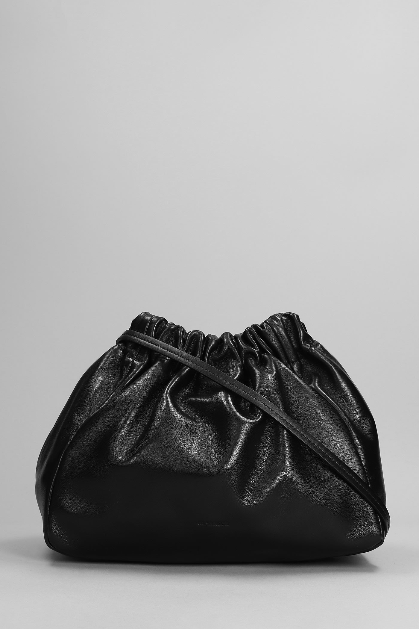Jil Sander Scruch Sm Shoulder Bag In Black Leather