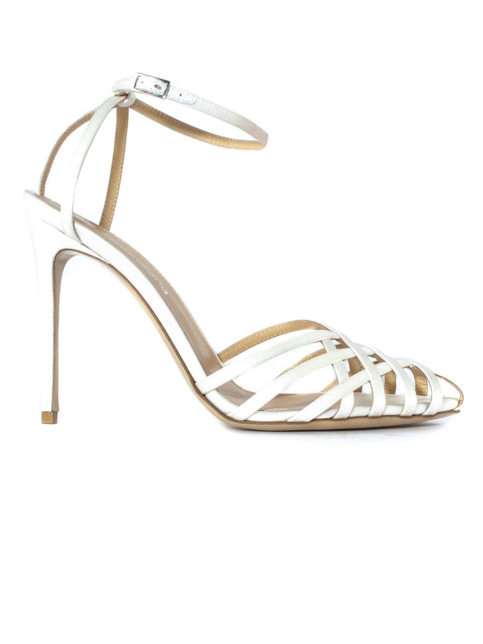 White Satin Miami Sandals