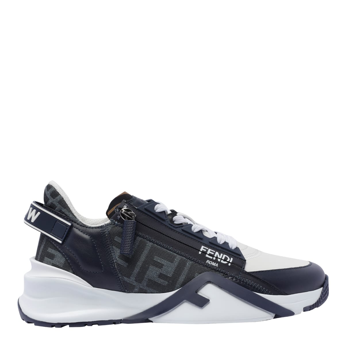 Shop Fendi Flow Sneakers In White