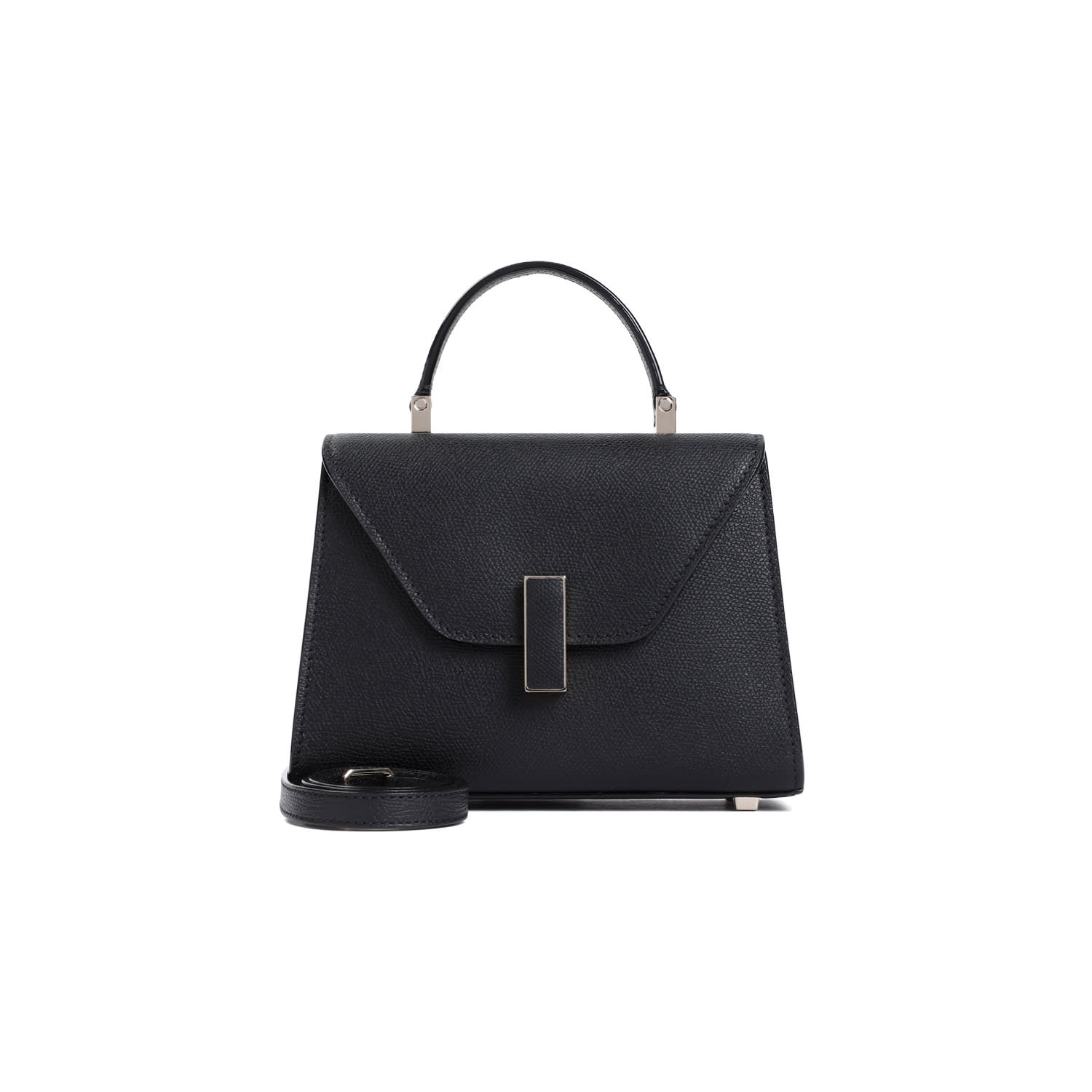 Shop Valextra Iside Crossbody Micro Bag In Nn Nero