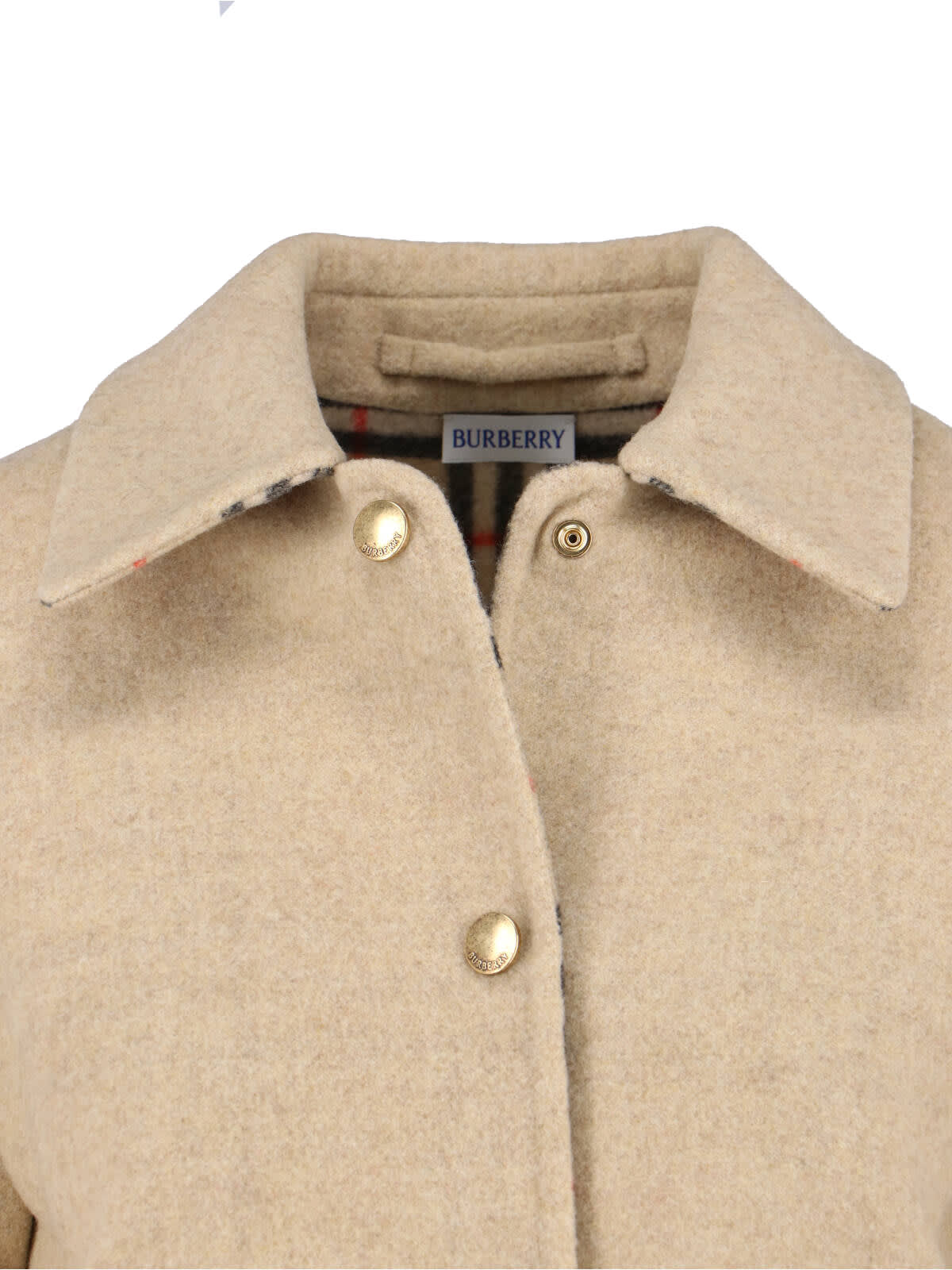 Burberry Virgin Wool Jacket In Nude