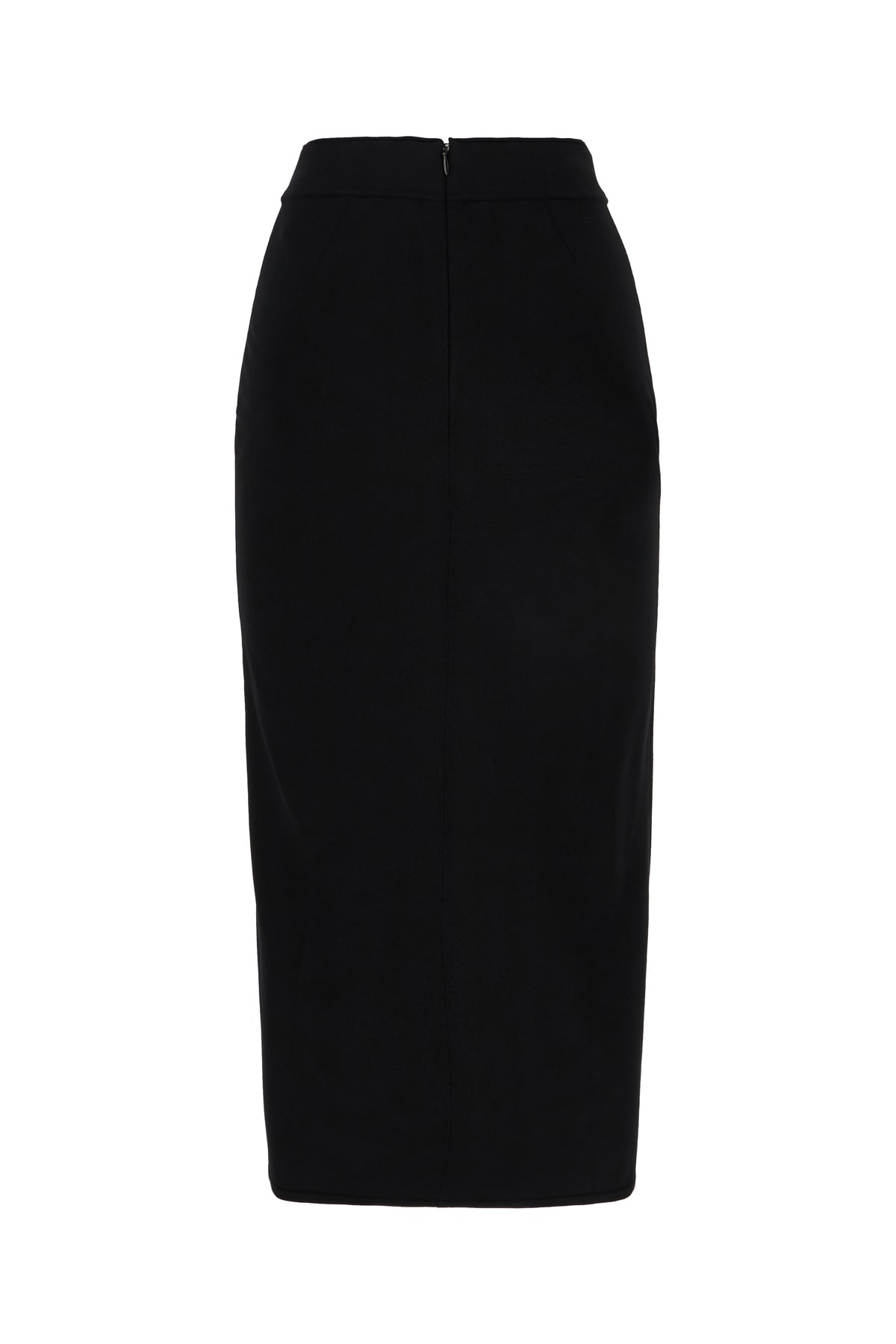 Shop Dolce & Gabbana Black Stretch Viscose Blend Skirt In Nero