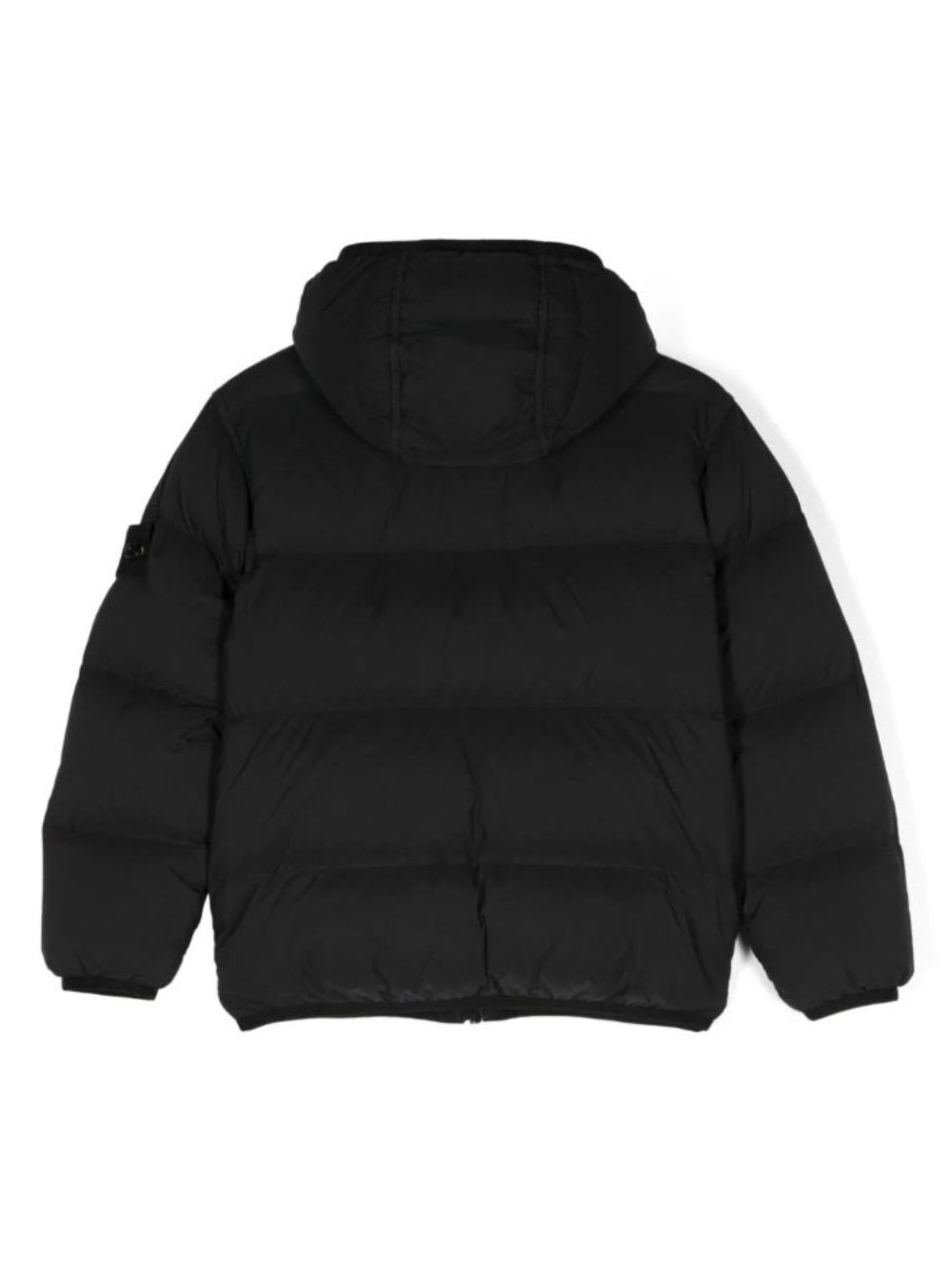 Stone Island Compass-badge Padded Jacket In Black