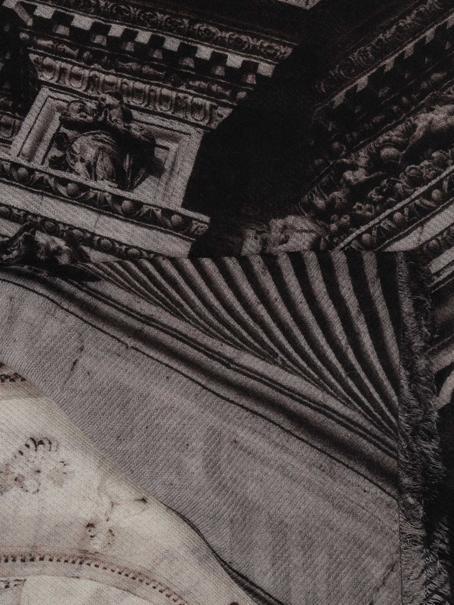 Faliero Sarti Church Of Santa Maria-print Scarf In Brown